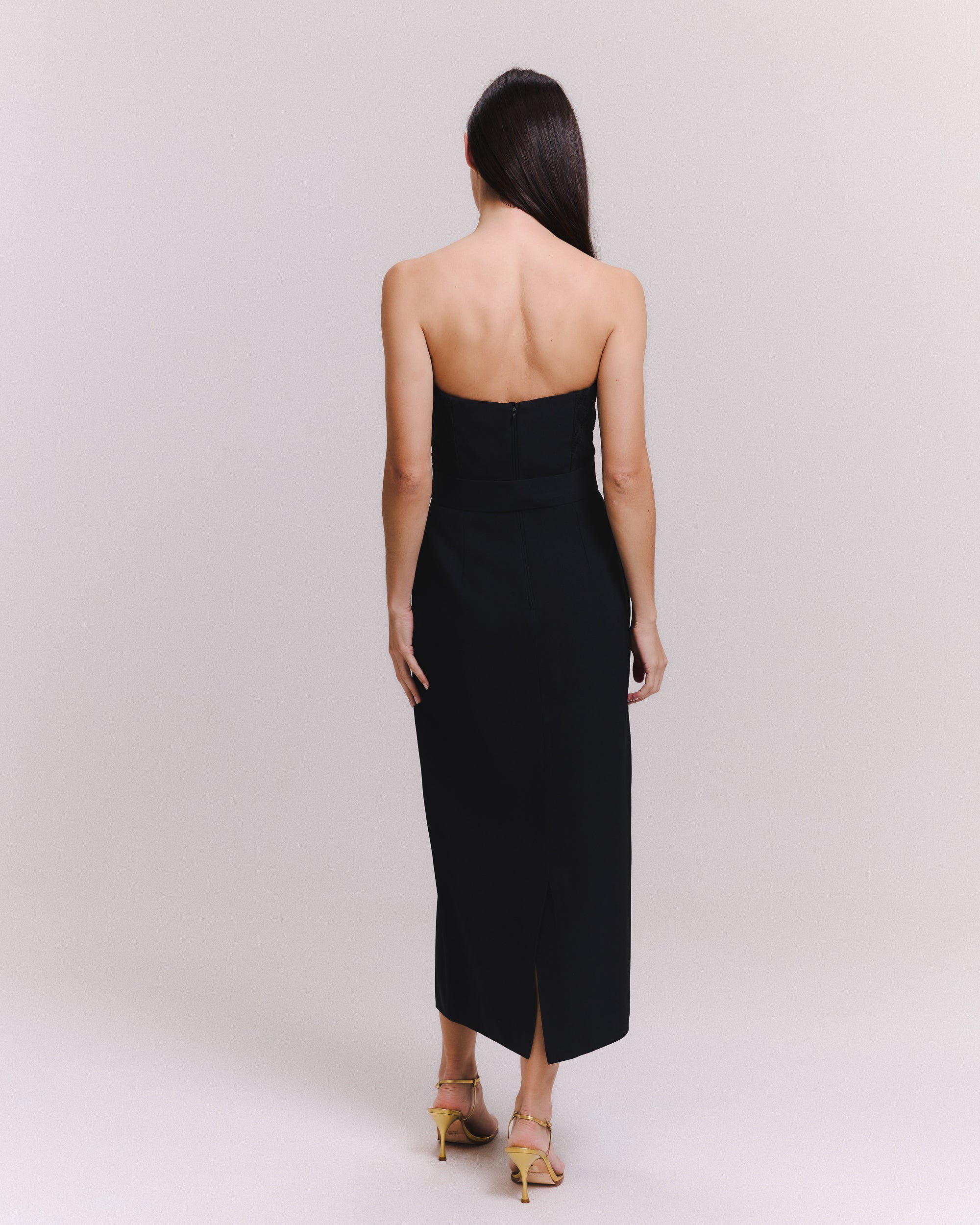 VESTIDO MIDI MARJORIE PRETO
