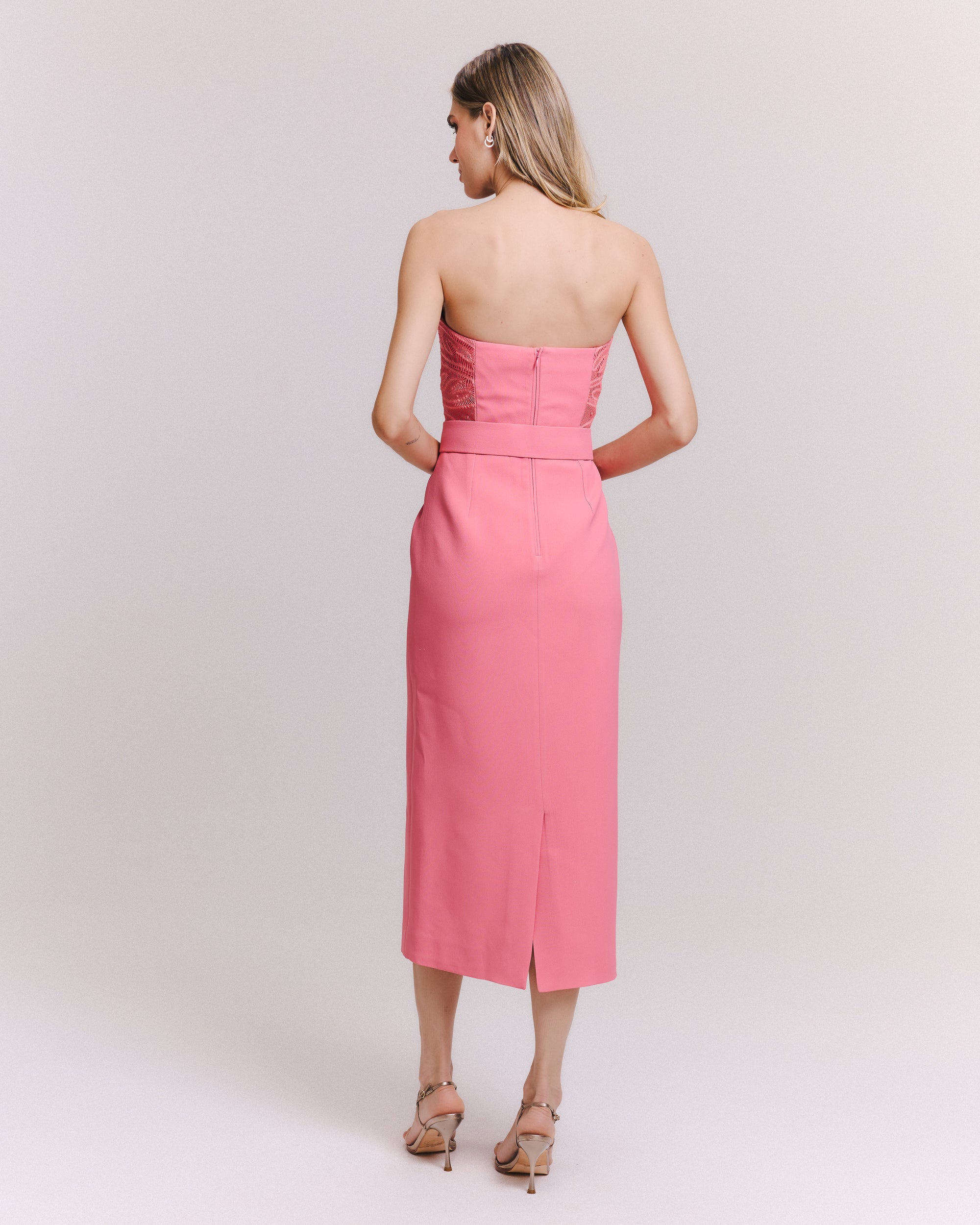 VESTIDO MIDI MARJORIE PEACH BLOSSOM