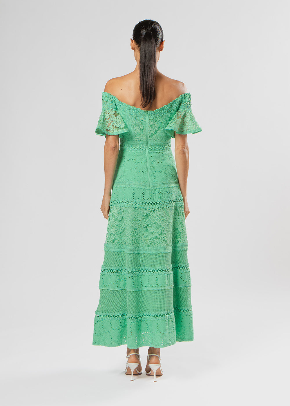 VESTIDO MIDI NICE LAISE/MIX VERDE PAPILLON