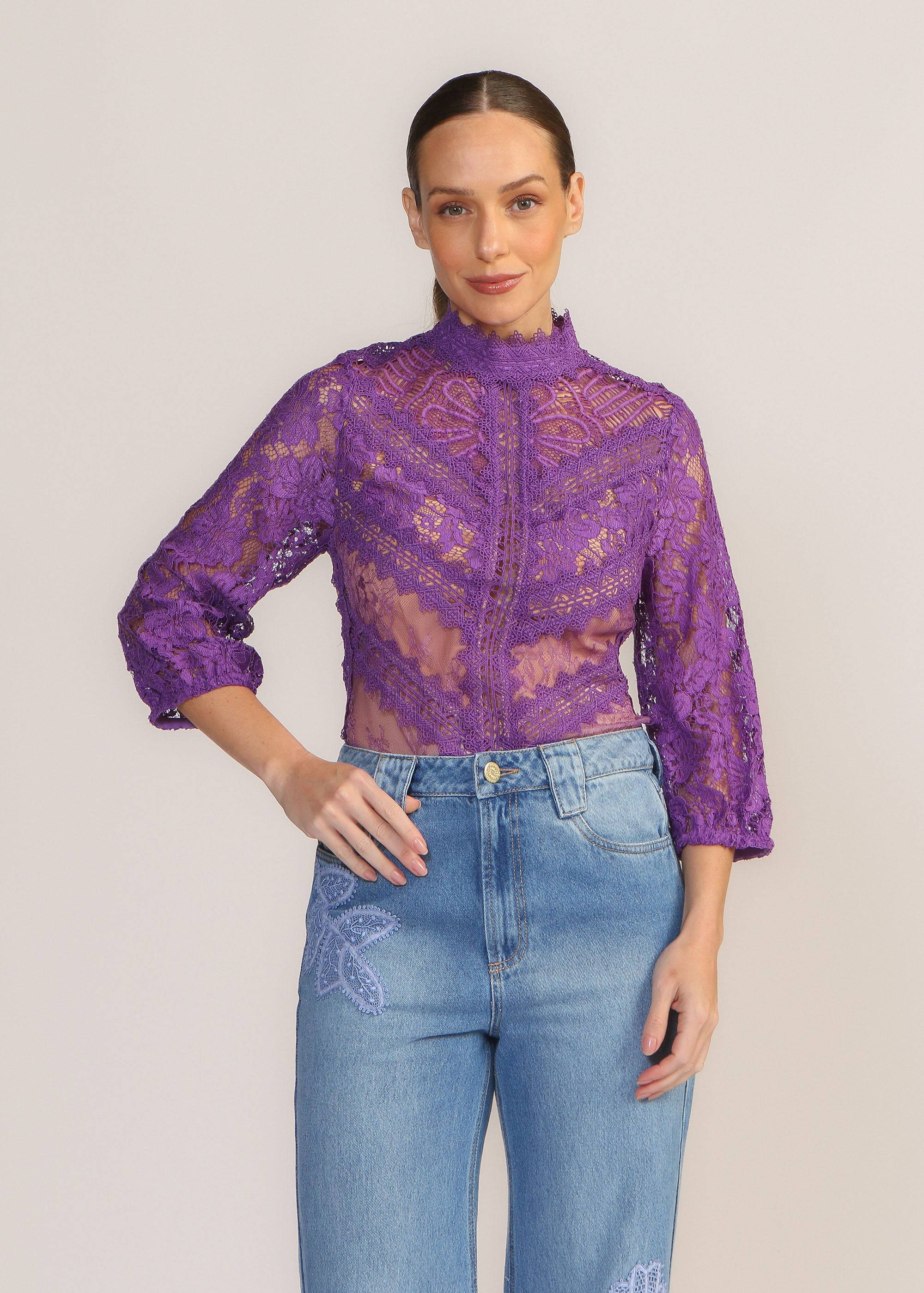 BLUSA CHIARA ROXO ELIZABETH
