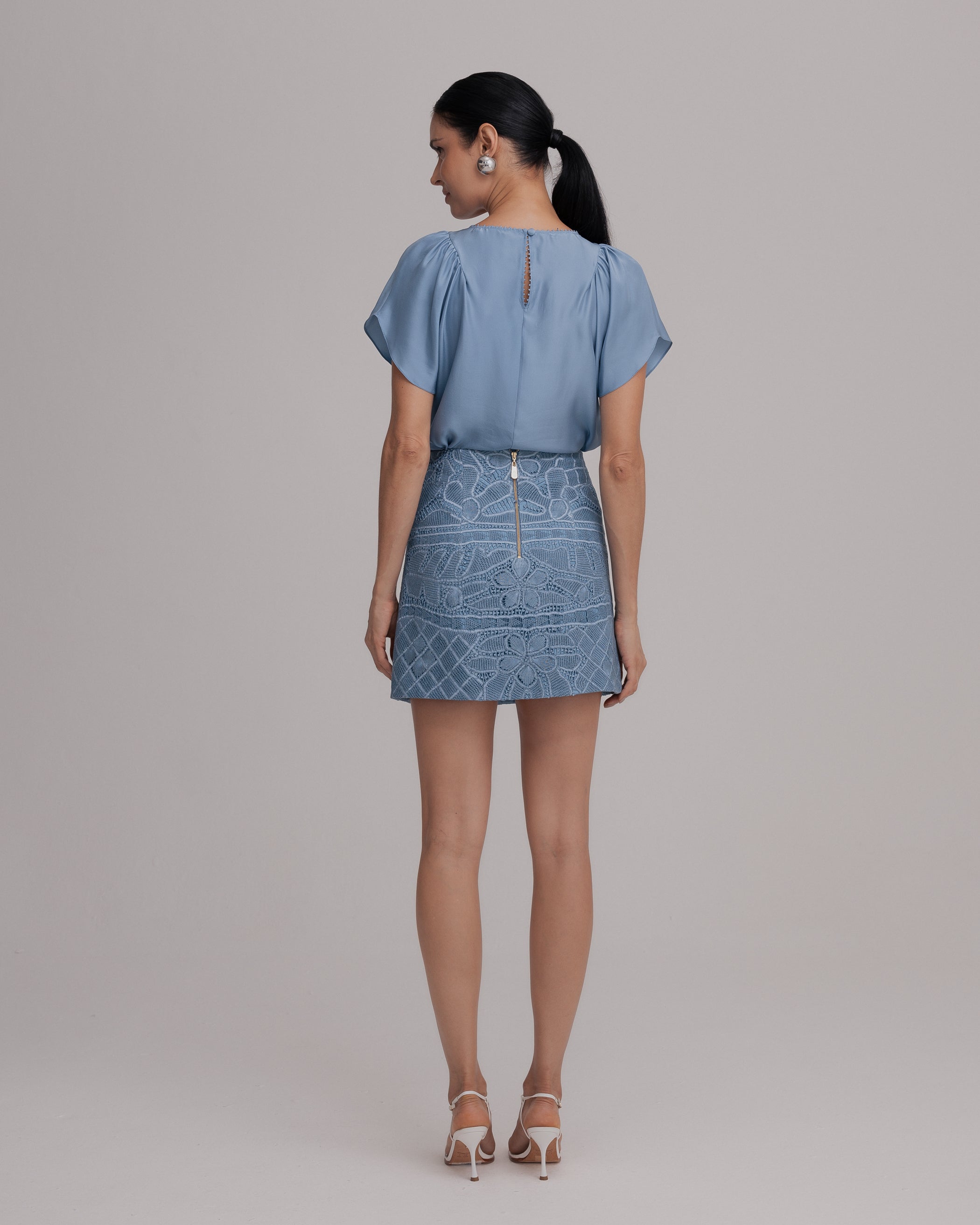 BLUSA GEORGINA AZUL BOREAL