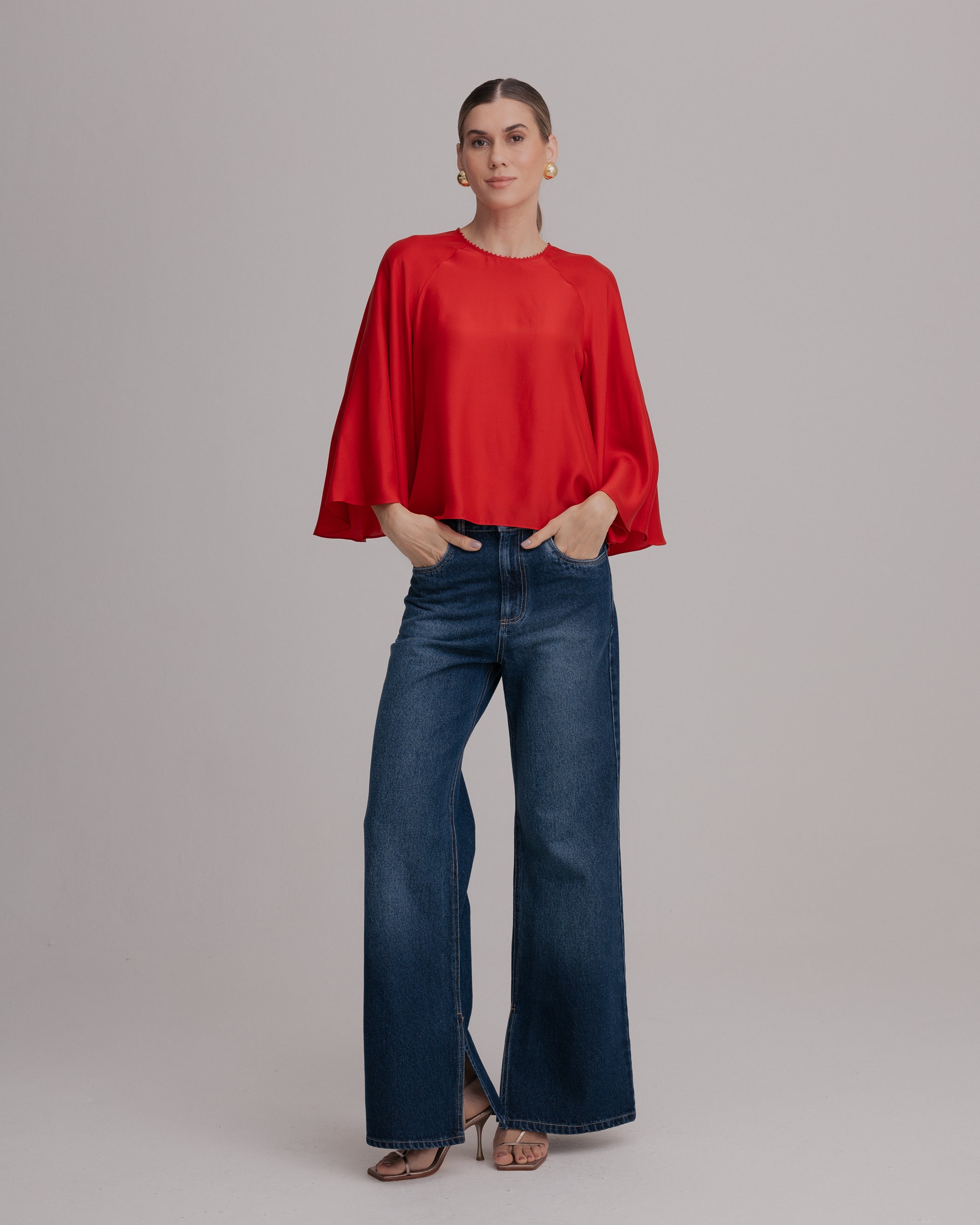 BLUSA CRIS VERMELHO CARMIN