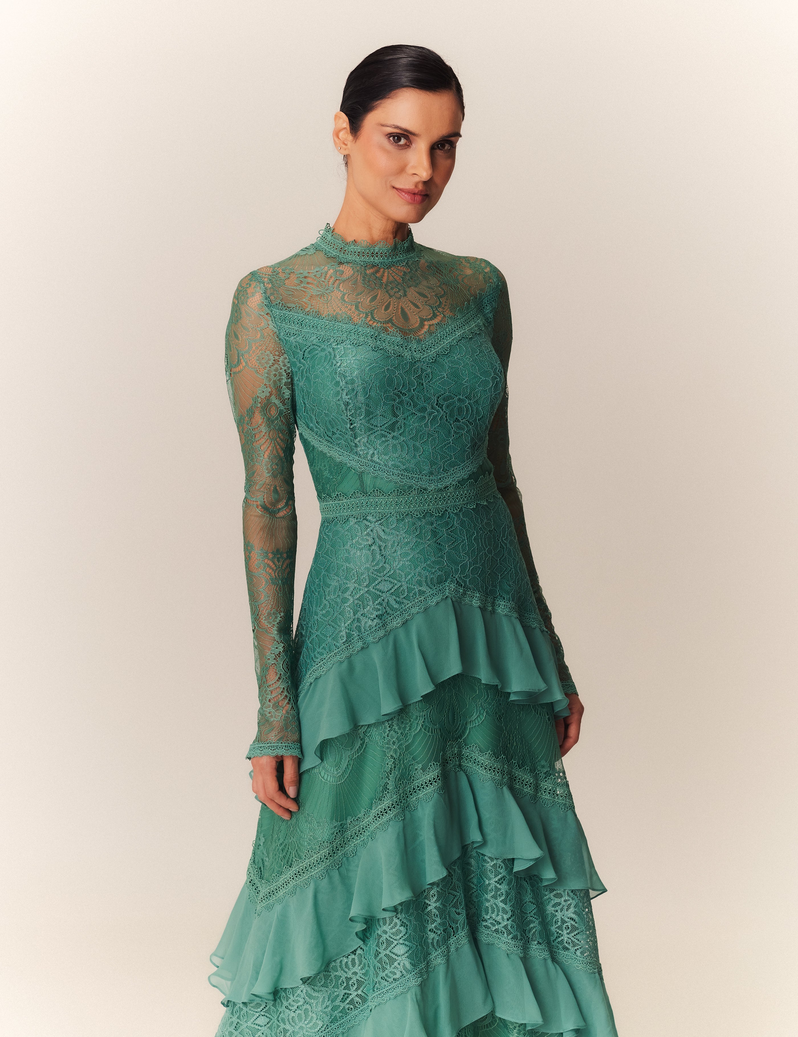 VESTIDO LONGO CECILIA VERDE ALGA