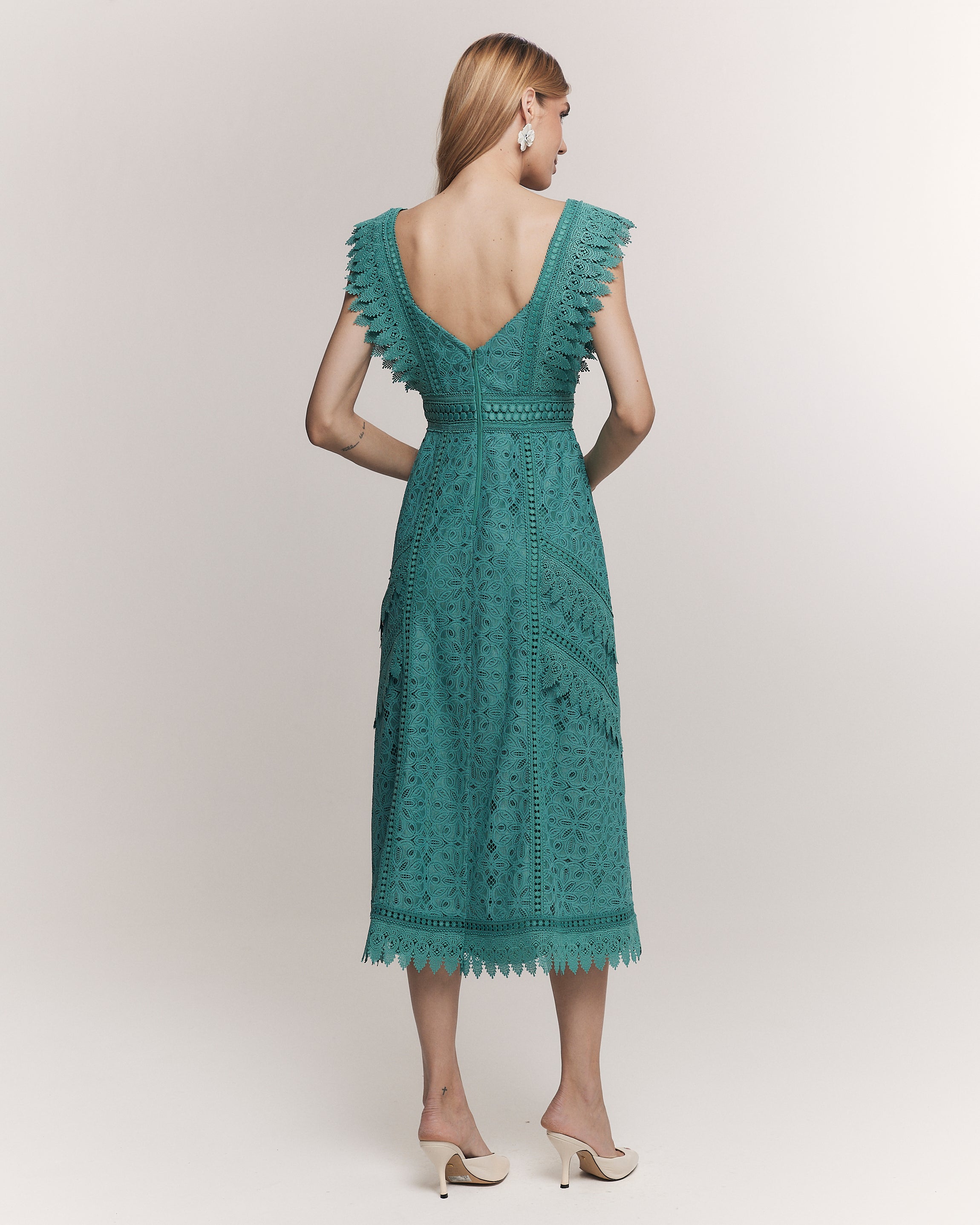 VESTIDO MIDI SAMIRA VERDE ALGA