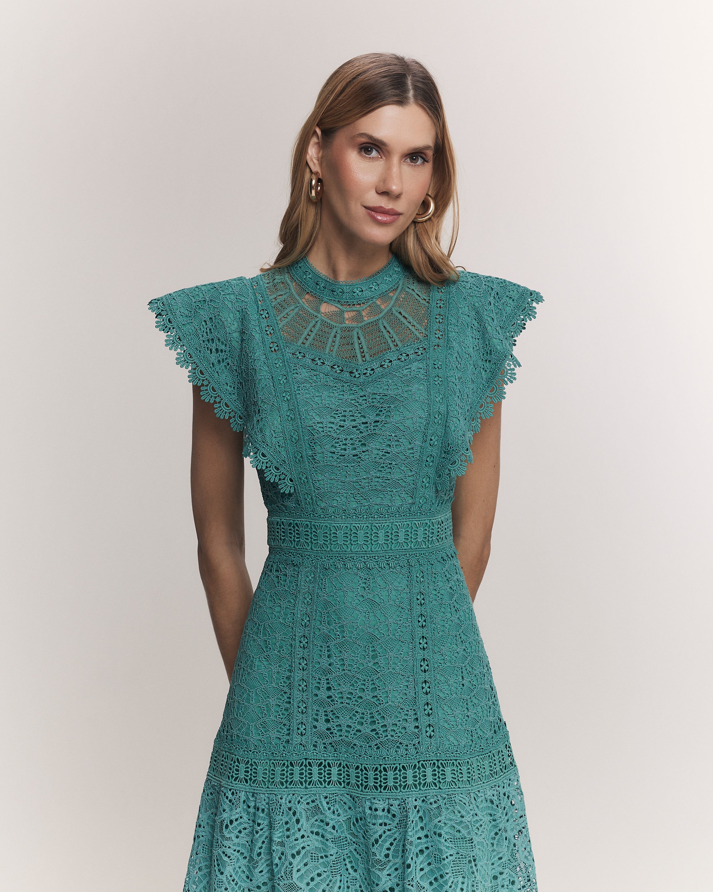 VESTIDO MIDI IARA VERDE ALGA