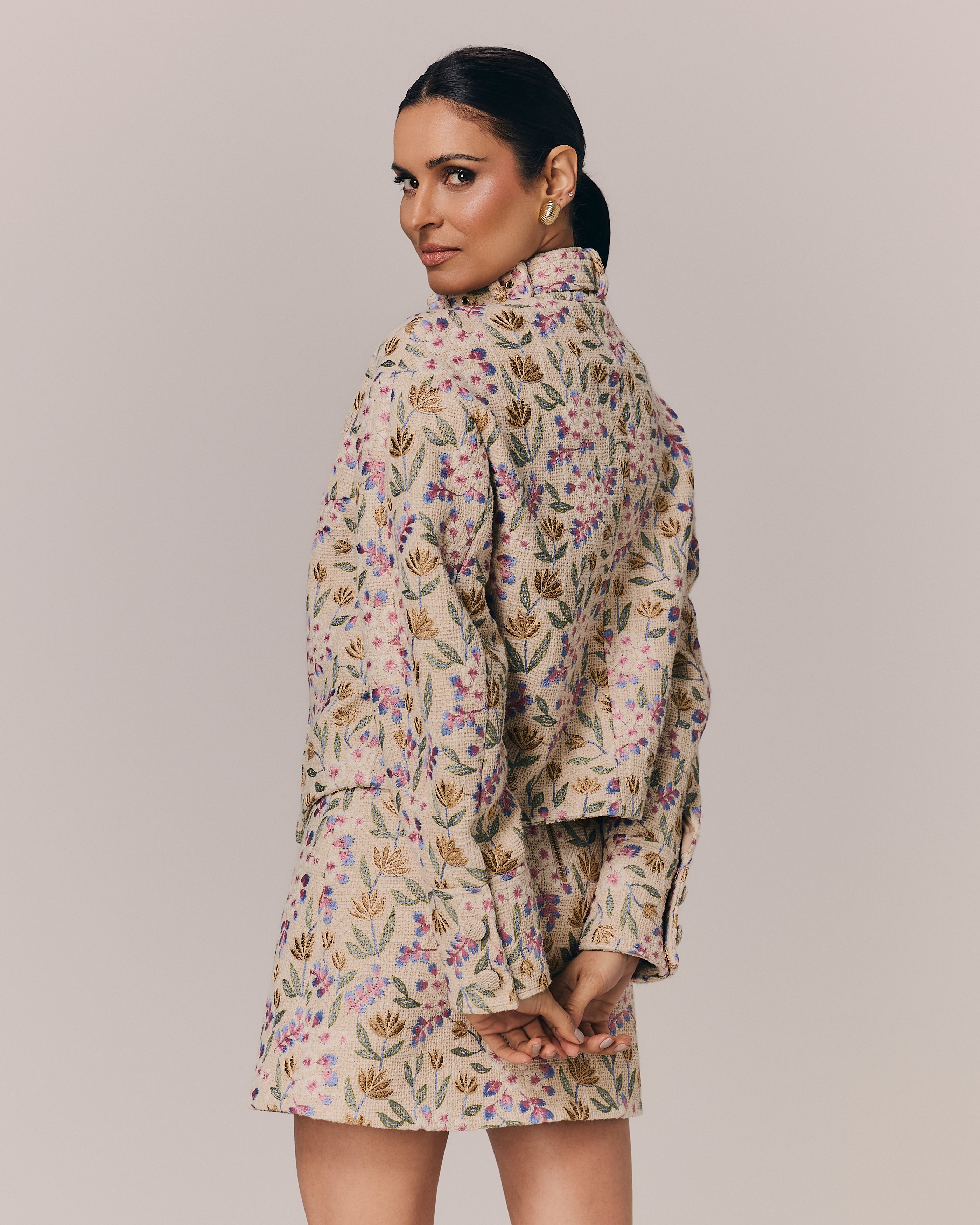 JAQUETA LUXEMBURGO BORDADO JARDIM