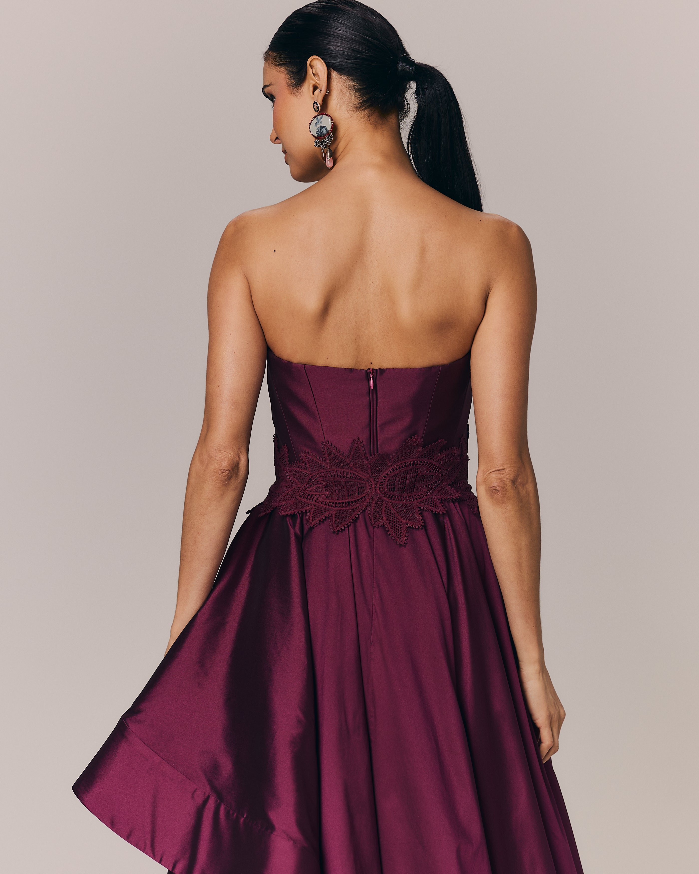 VESTIDO LONGO OLIVIA LICOR CEREJA