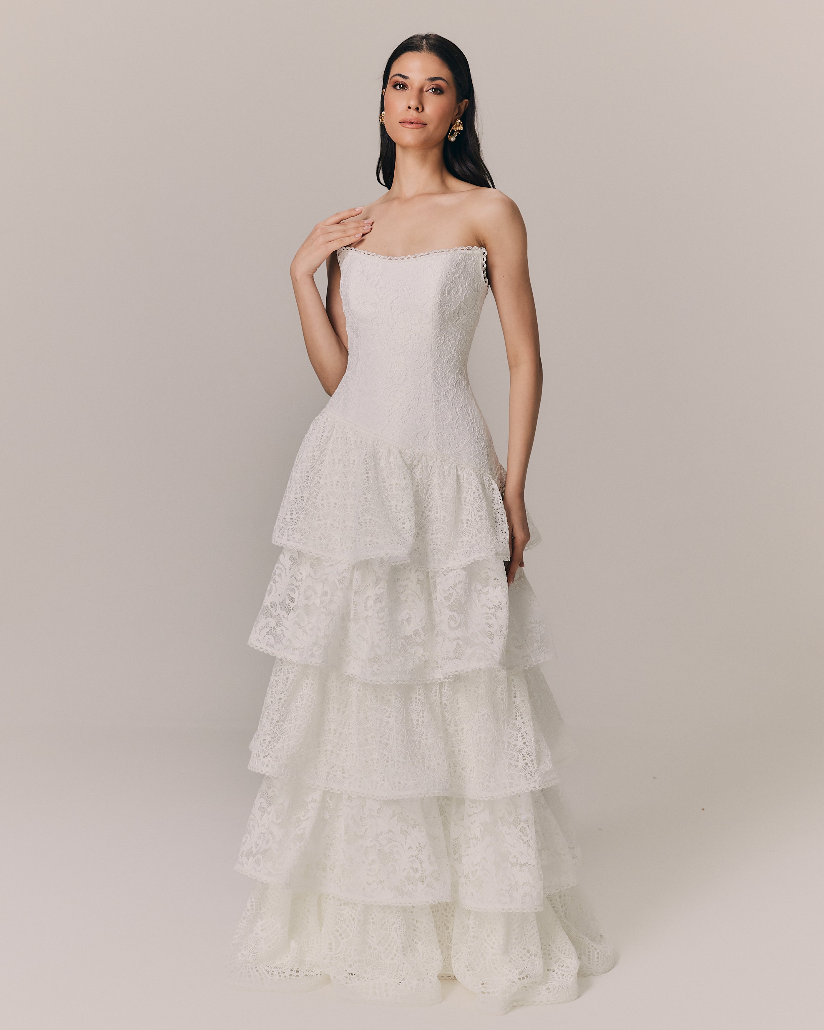 VESTIDO LONGO ALICE OFF WHITE
