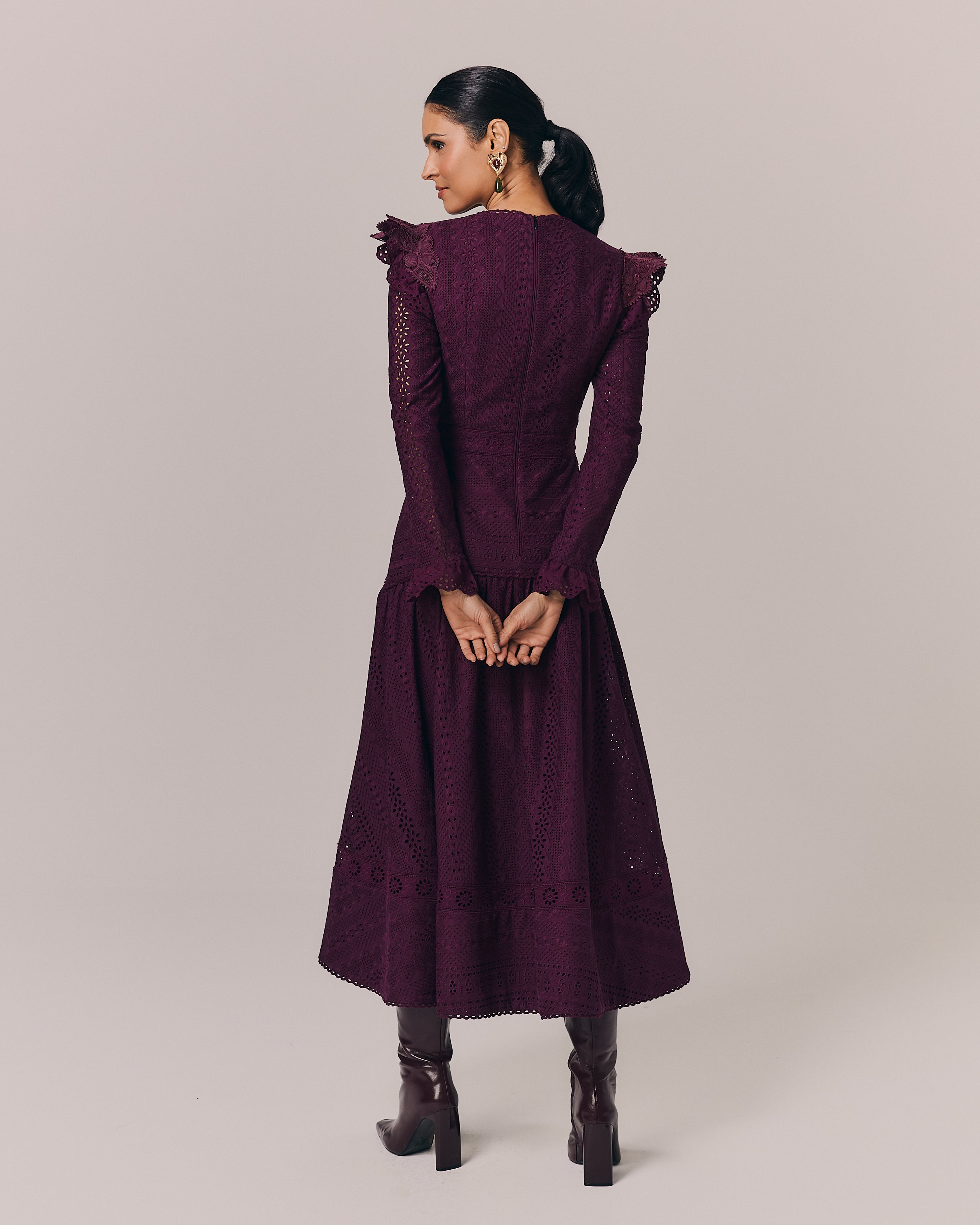 VESTIDO MIDI LAURA VINO