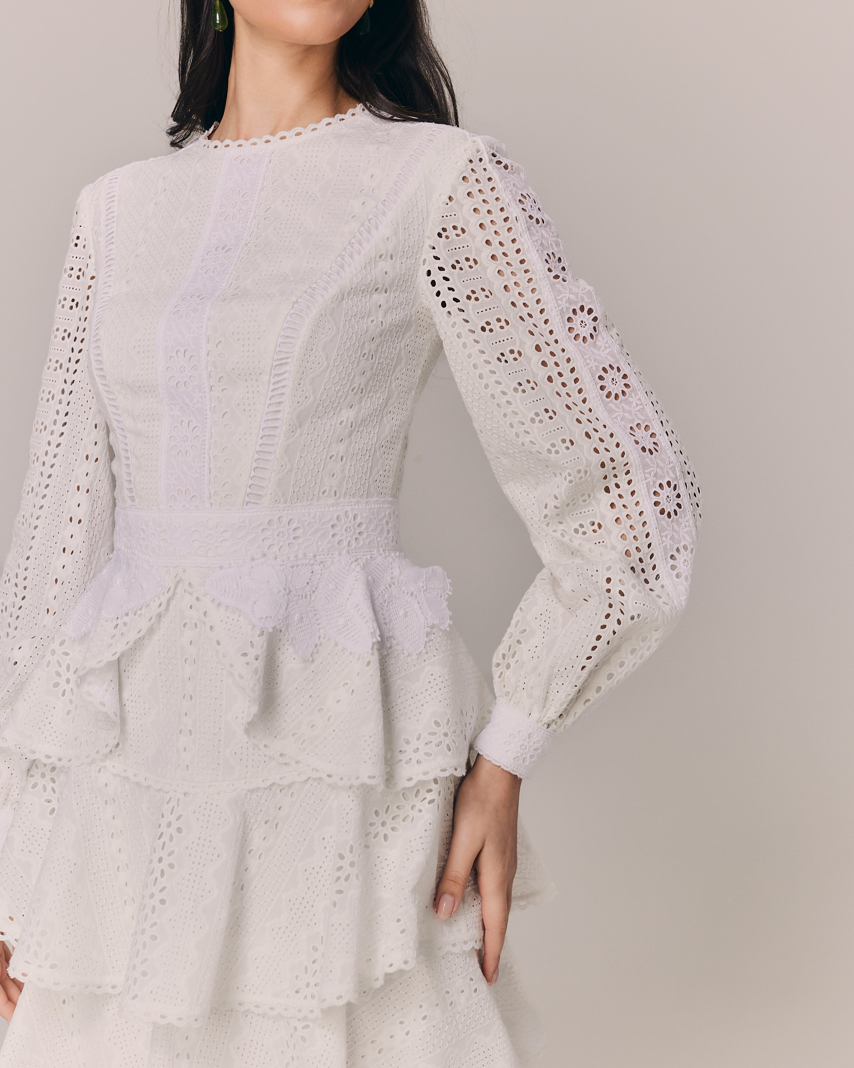 VESTIDO CURTO GIULIA OFF WHITE