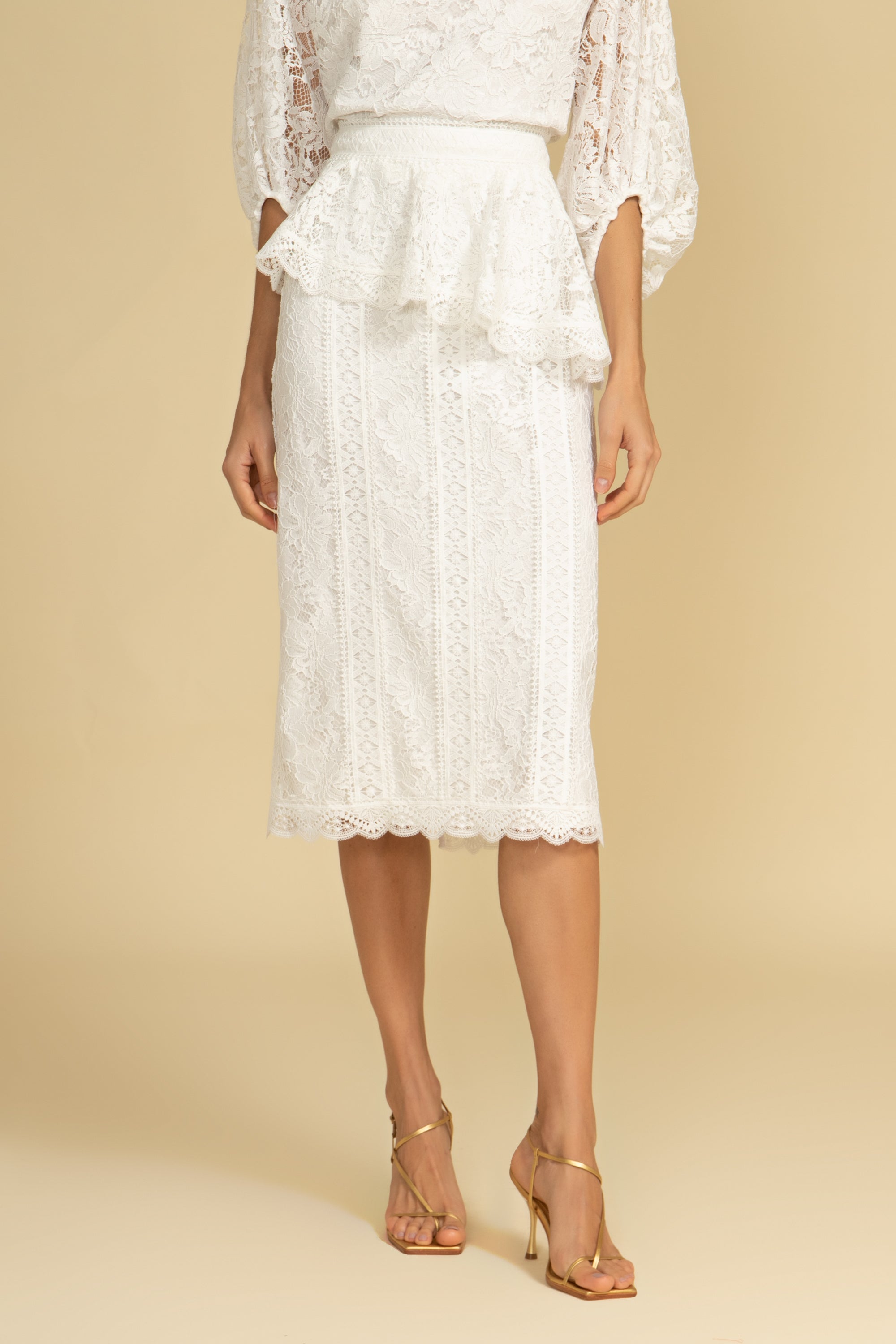 SAIA MIDI ALEX OFF WHITE