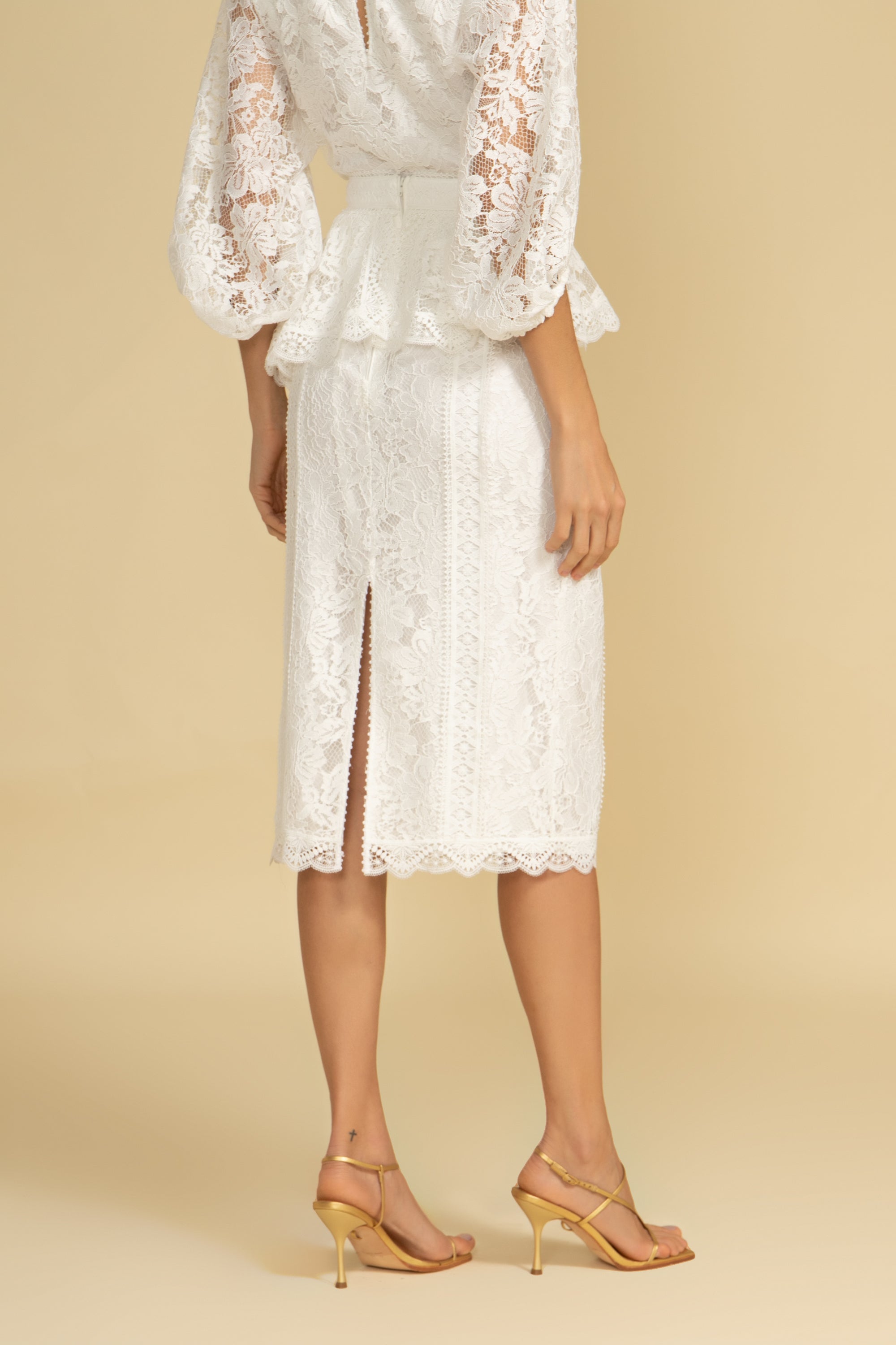SAIA MIDI ALEX OFF WHITE
