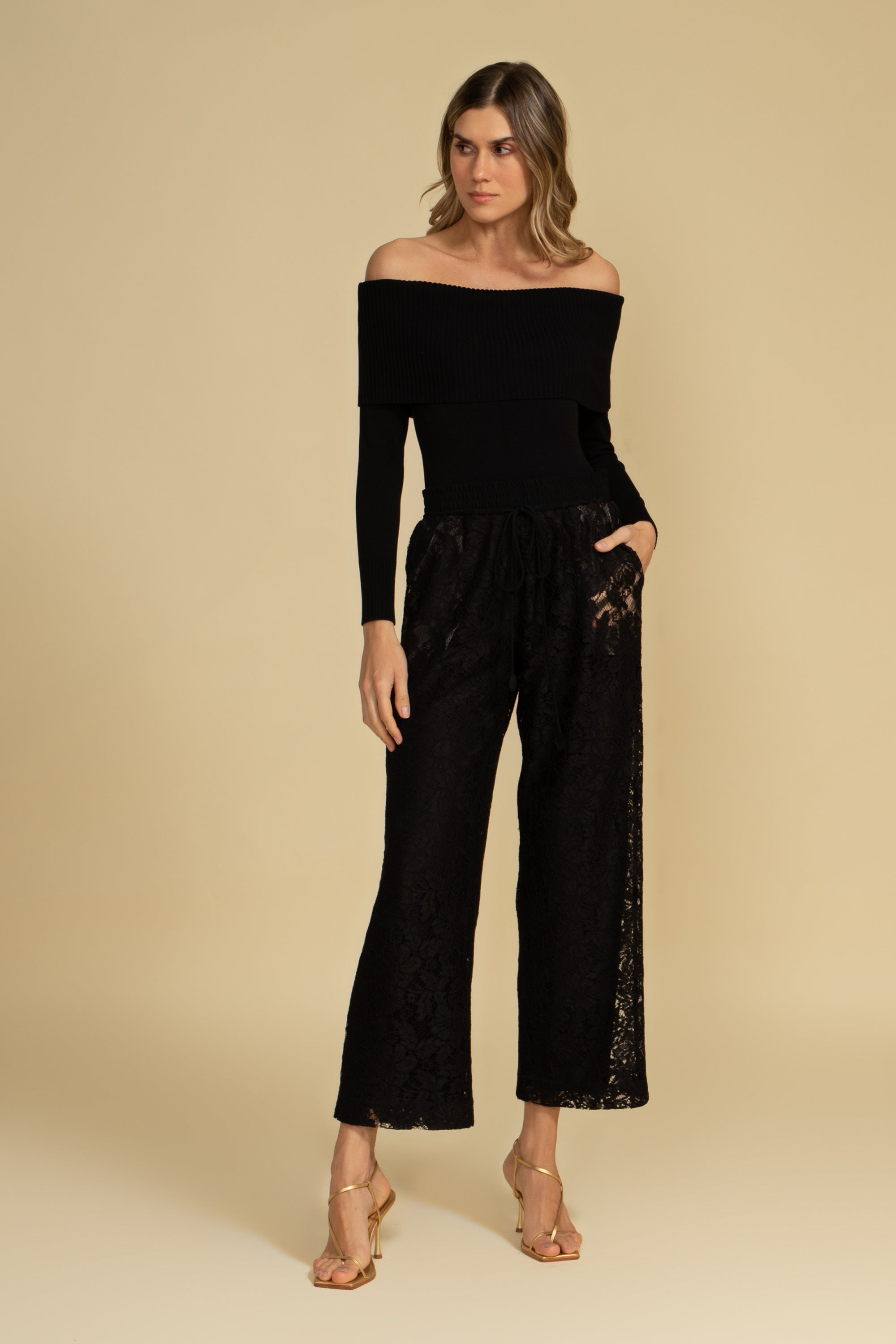 BLUSA TRICOT MONALISA PRETO