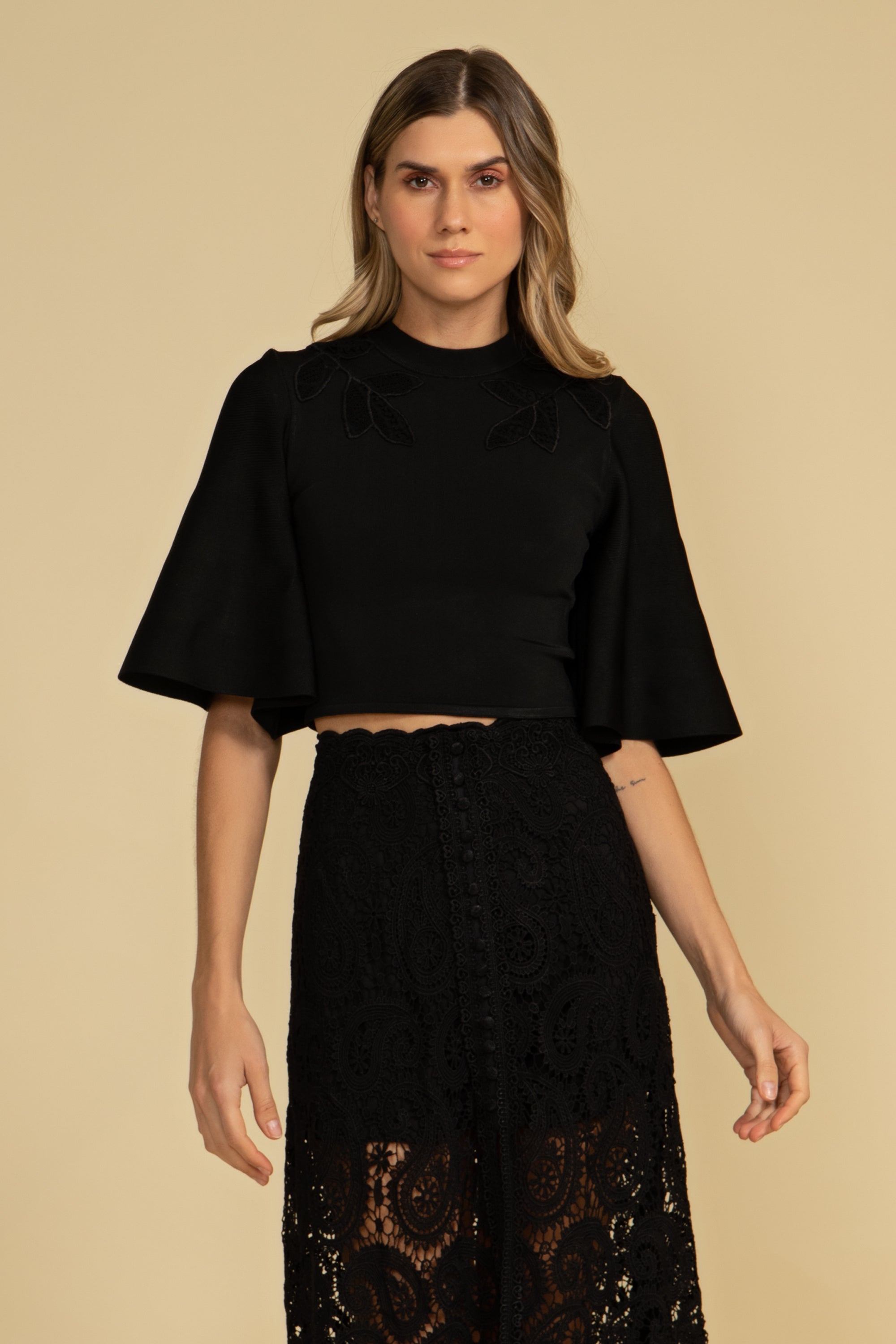 BLUSA TRICOT ESTERFANIA PRETO
