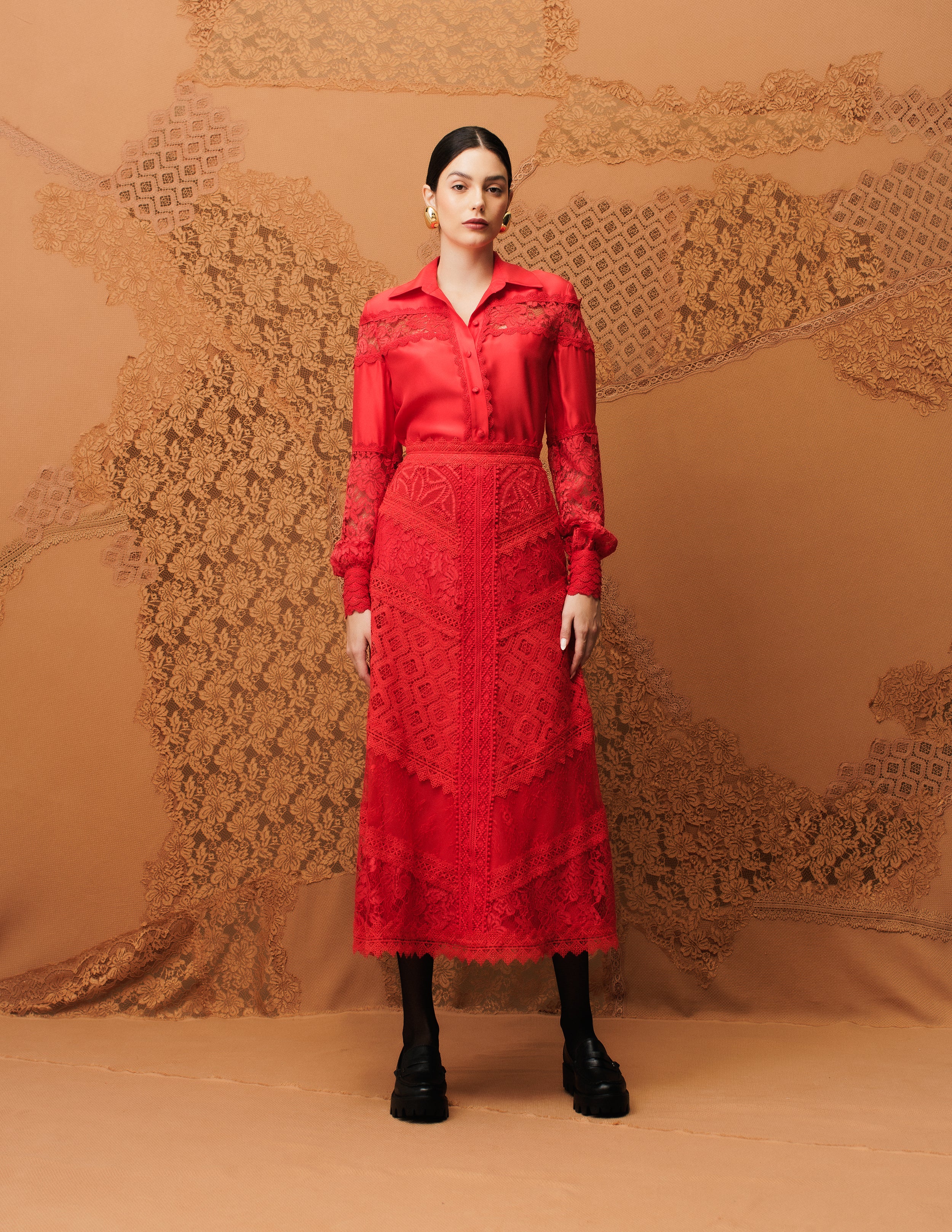 SAIA MIDI MADDIE VERMELHO MARY