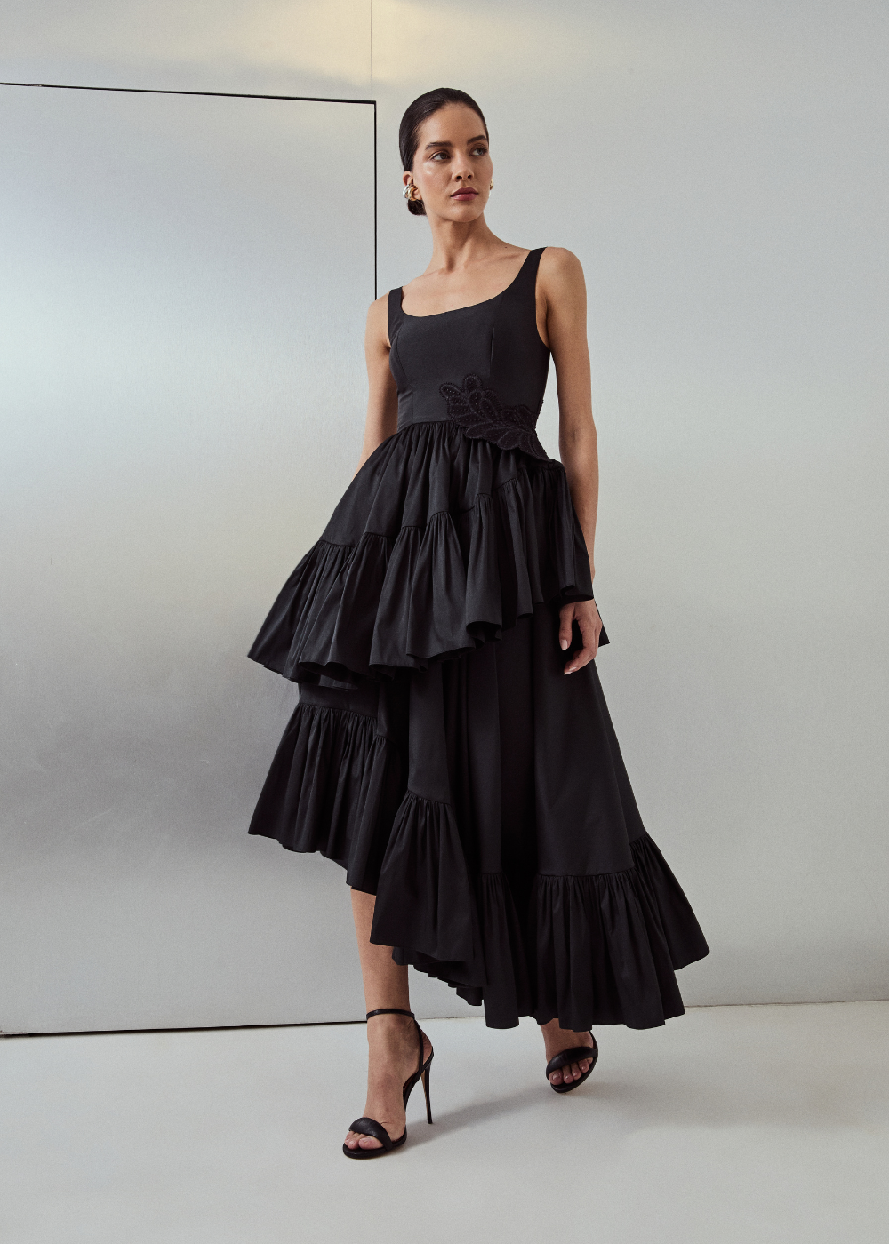 VESTIDO MIDI ELISA PRETO