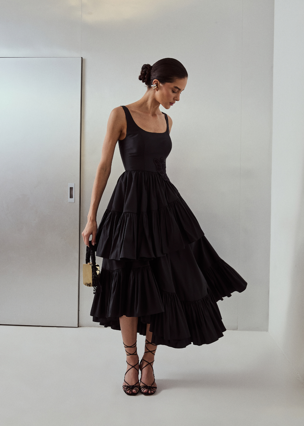 VESTIDO MIDI ELISA PRETO