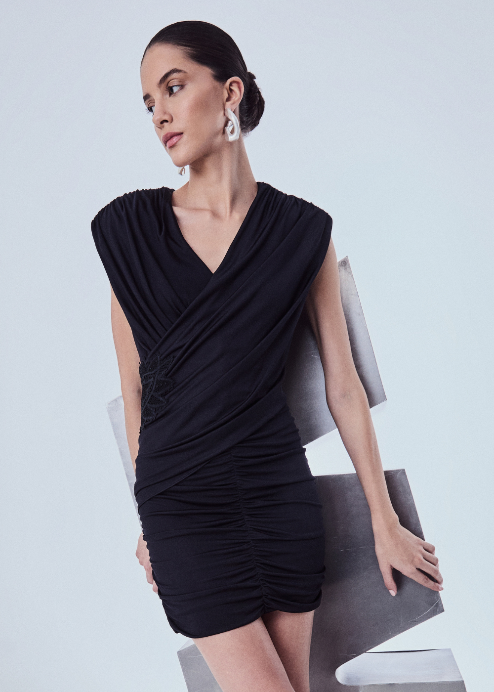 VESTIDO CURTO LOREA PRETO