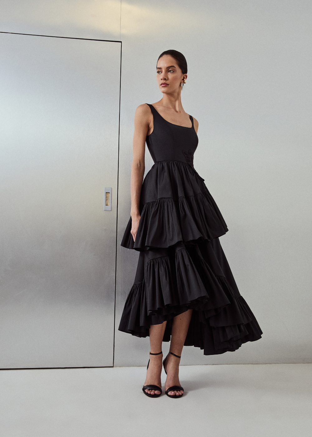 VESTIDO MIDI ELISA PRETO