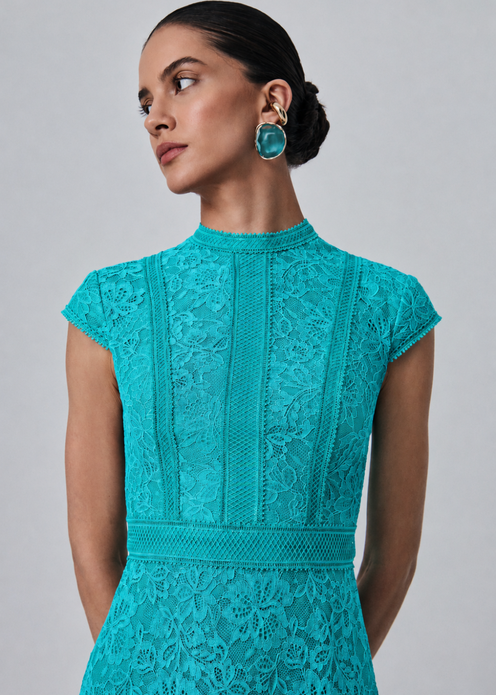 VESTIDO MIDI MARINA VERDE AQUA