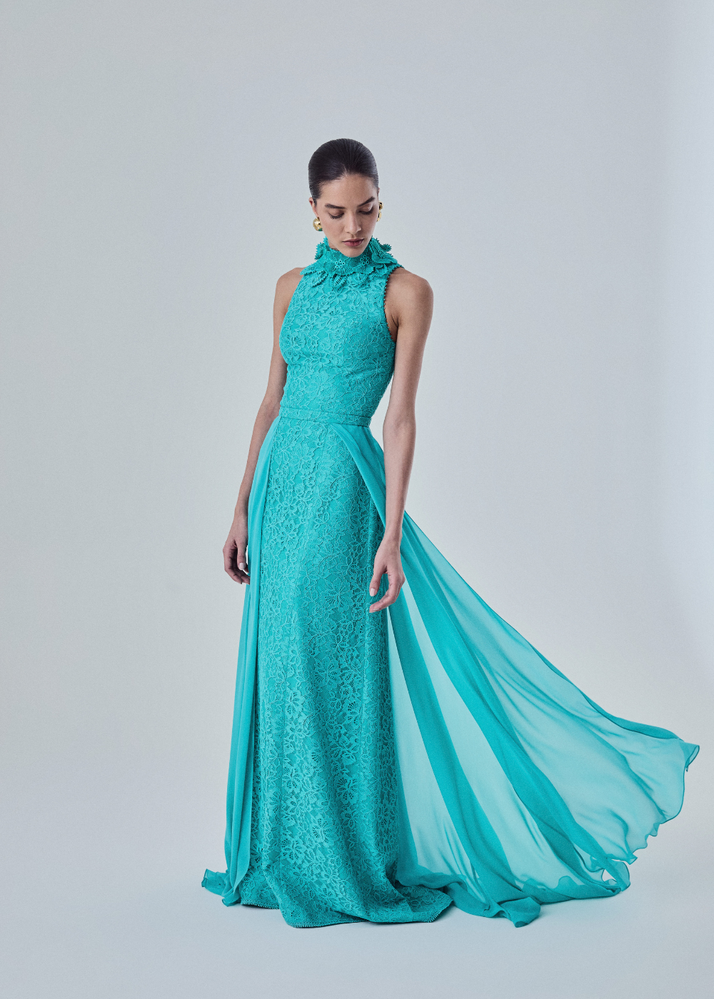 VESTIDO LONGO MIRIAM VERDE AQUA