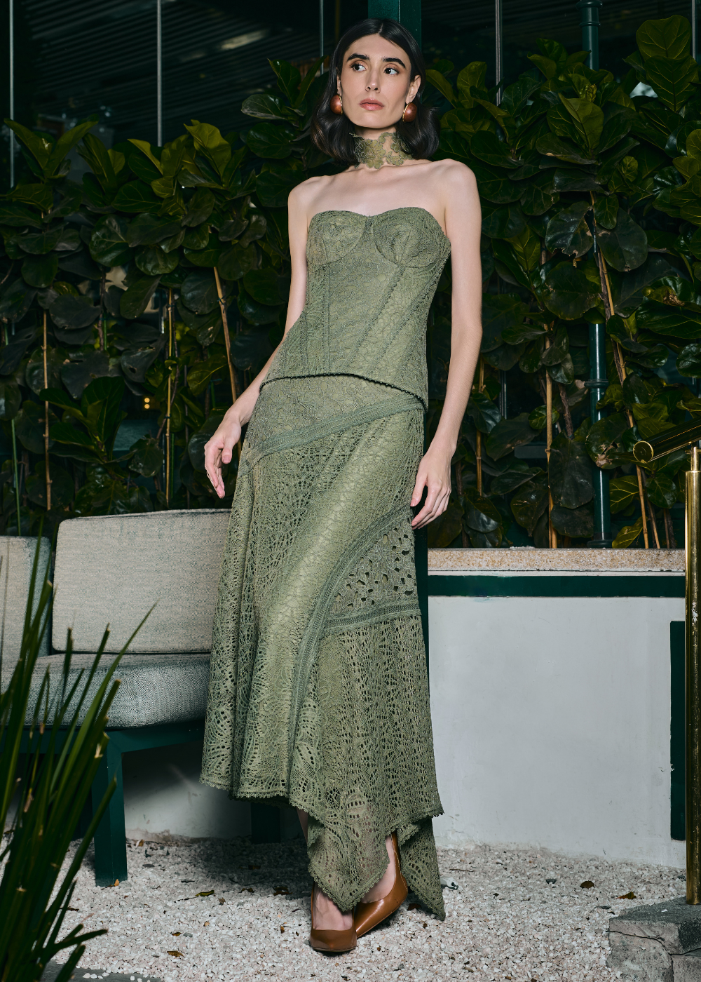 CORSET CARMELA VERDE OLIVA