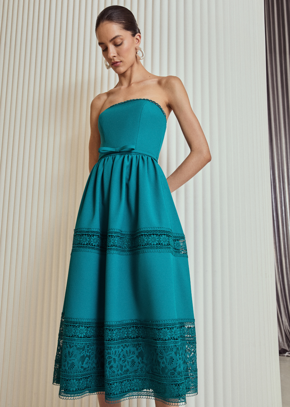 VESTIDO MIDI RENATA AZUL SALINA