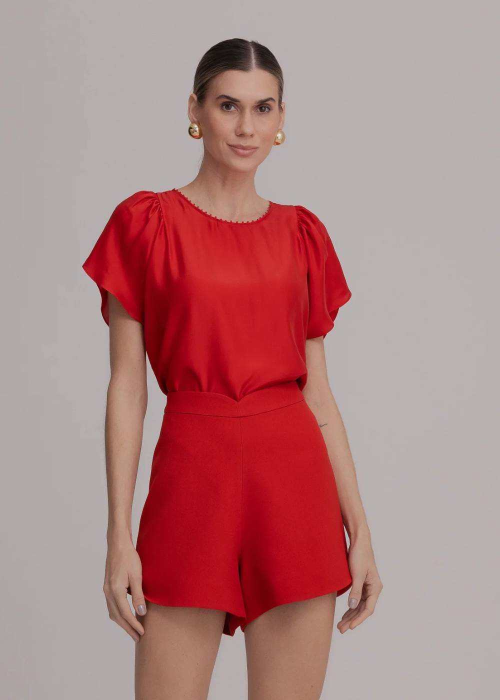 BLUSA GEORGINA VERMELHO CARMIN