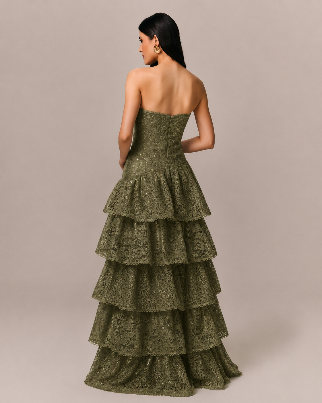 VESTIDO LONGO ALICE VERDE OLIVA