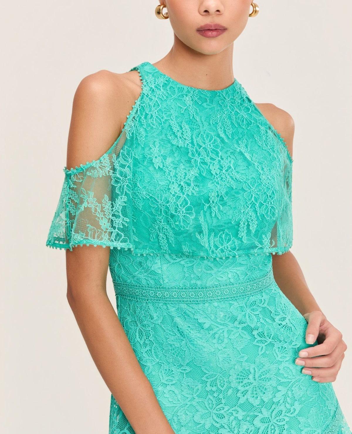 VESTIDO MIDI CLAUDIA VERDE AQUA