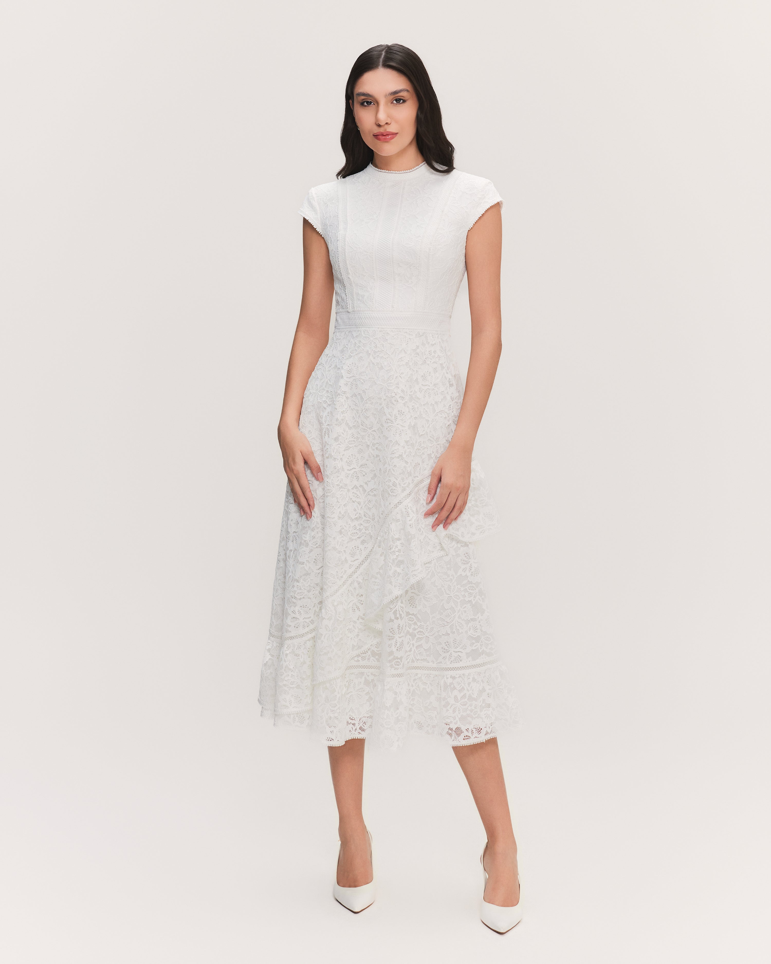 VESTIDO MIDI MARINA OFF WHITE