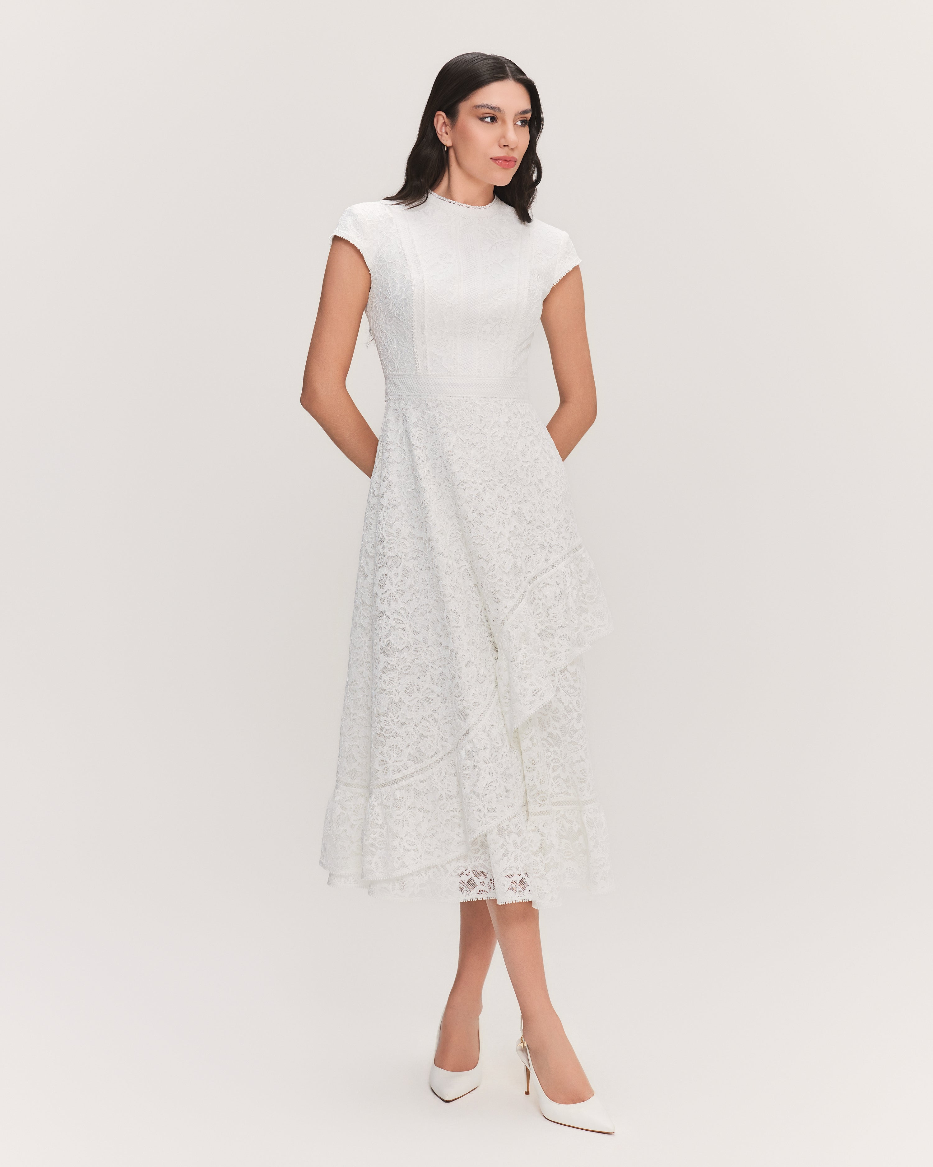 VESTIDO MIDI MARINA OFF WHITE