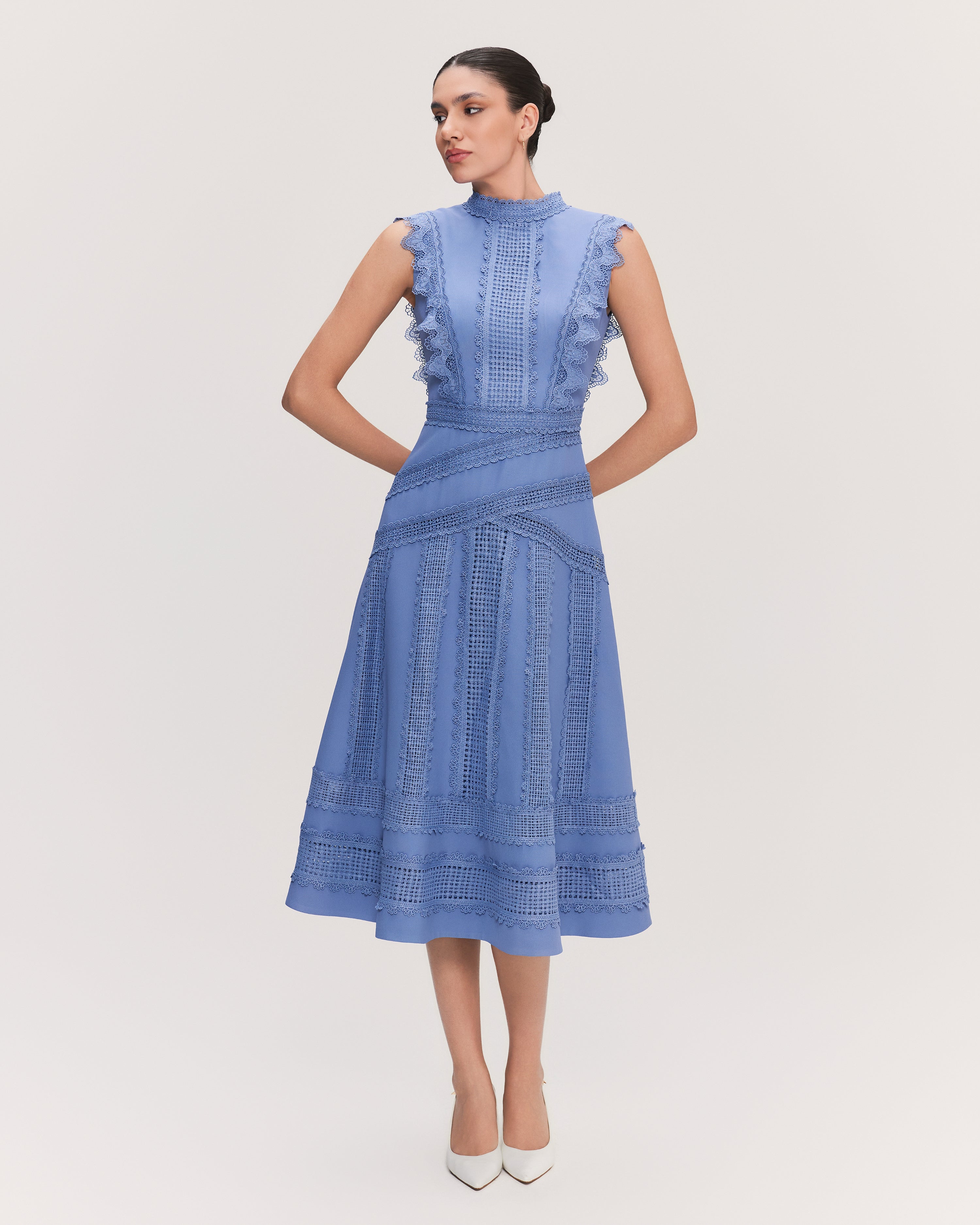 VESTIDO MIDI ISABEL AZUL BOHEMIO