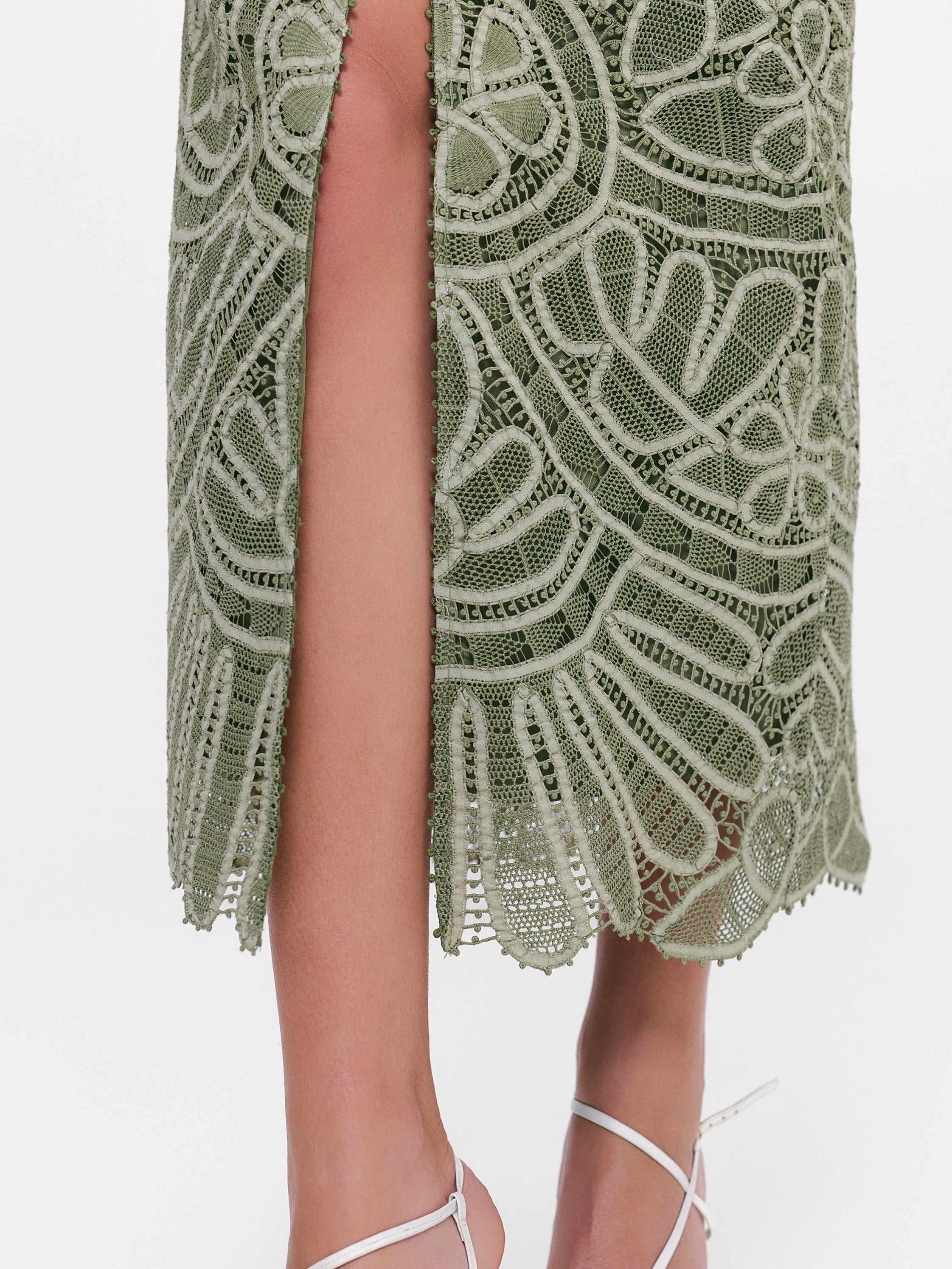 SAIA MIDI JOANA VERDE OLIVA