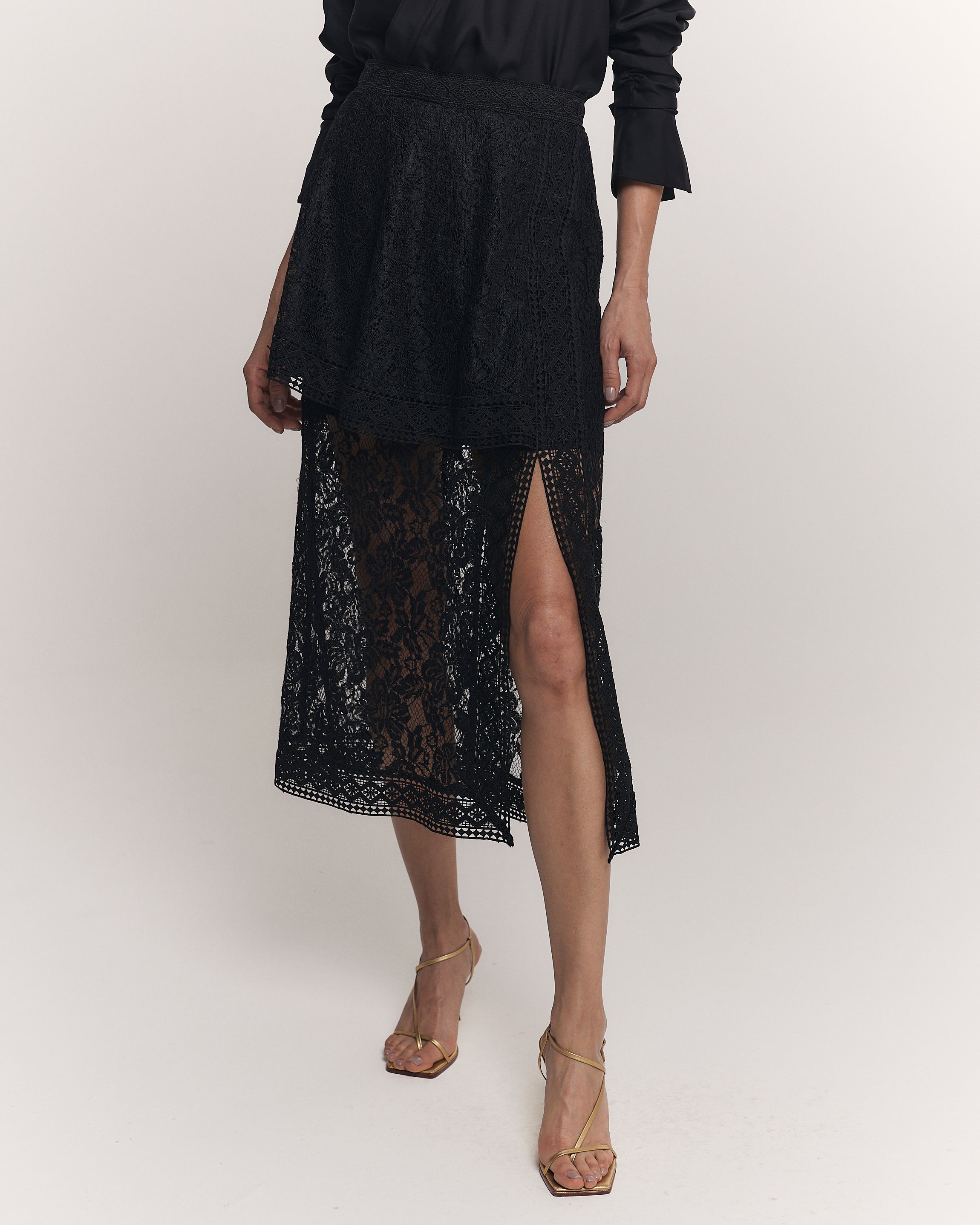 SAIA MIDI CLARA PRETO