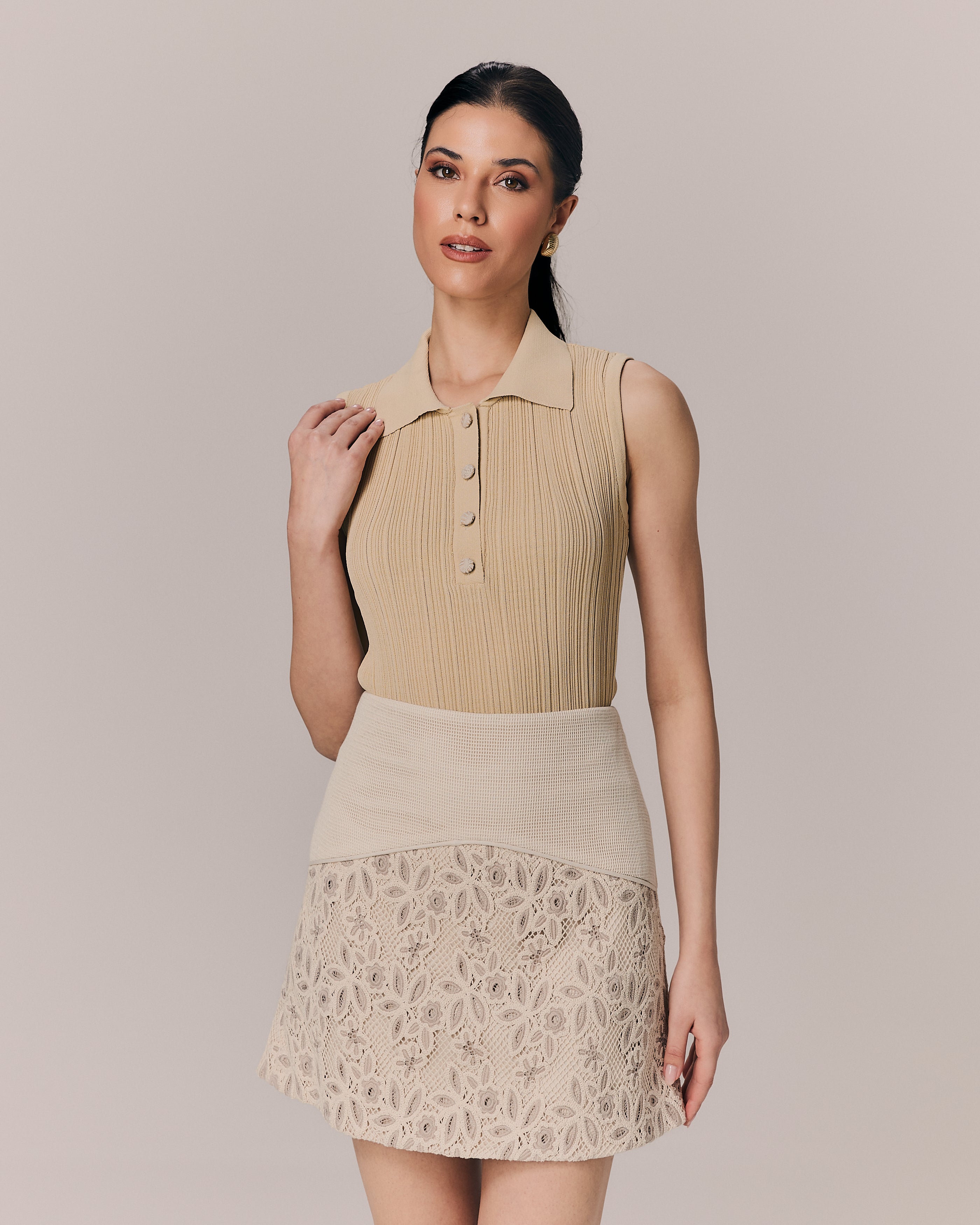 REGATA TATI TRICOT BEGE