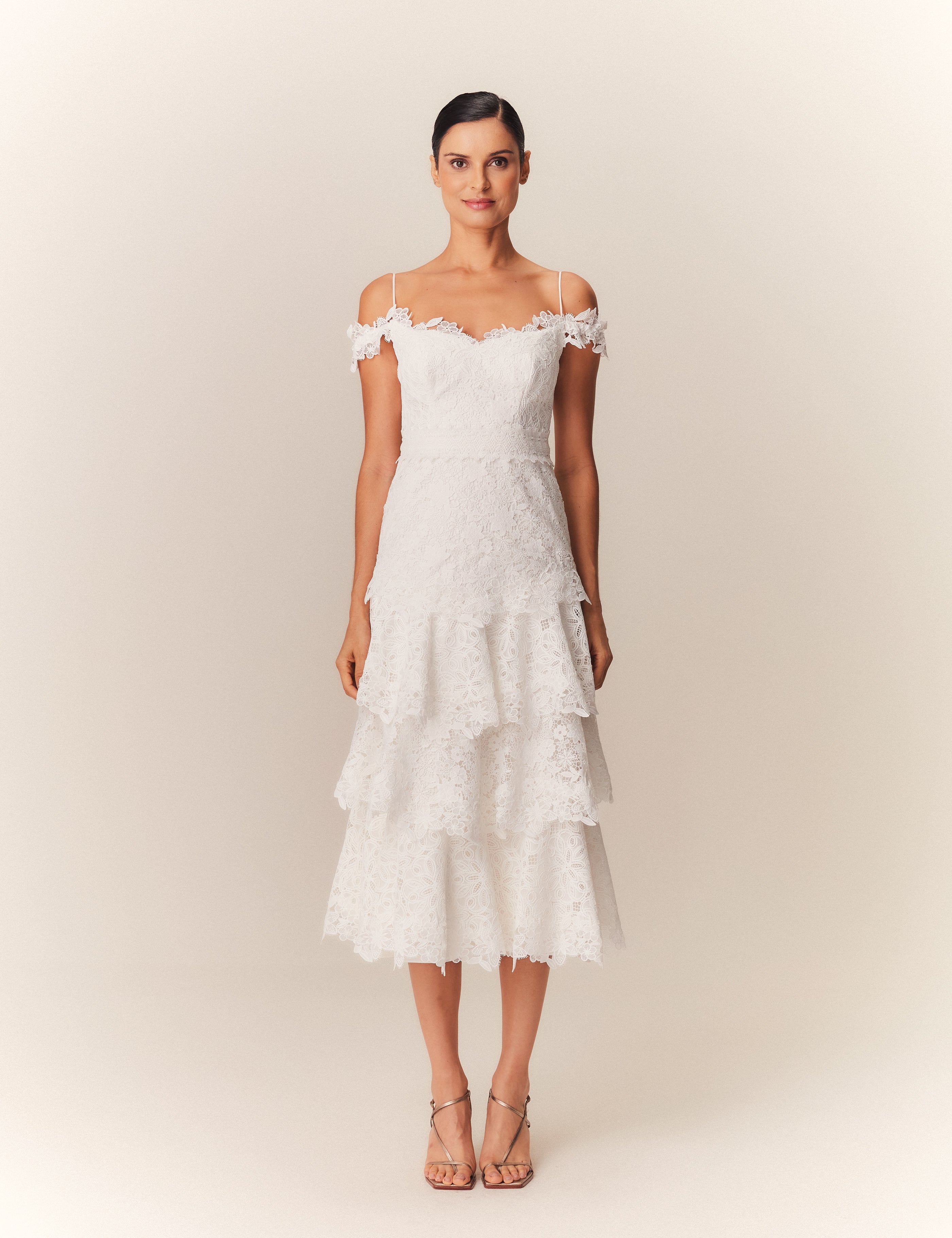 VESTIDO MIDI LUMA OFF WHITE