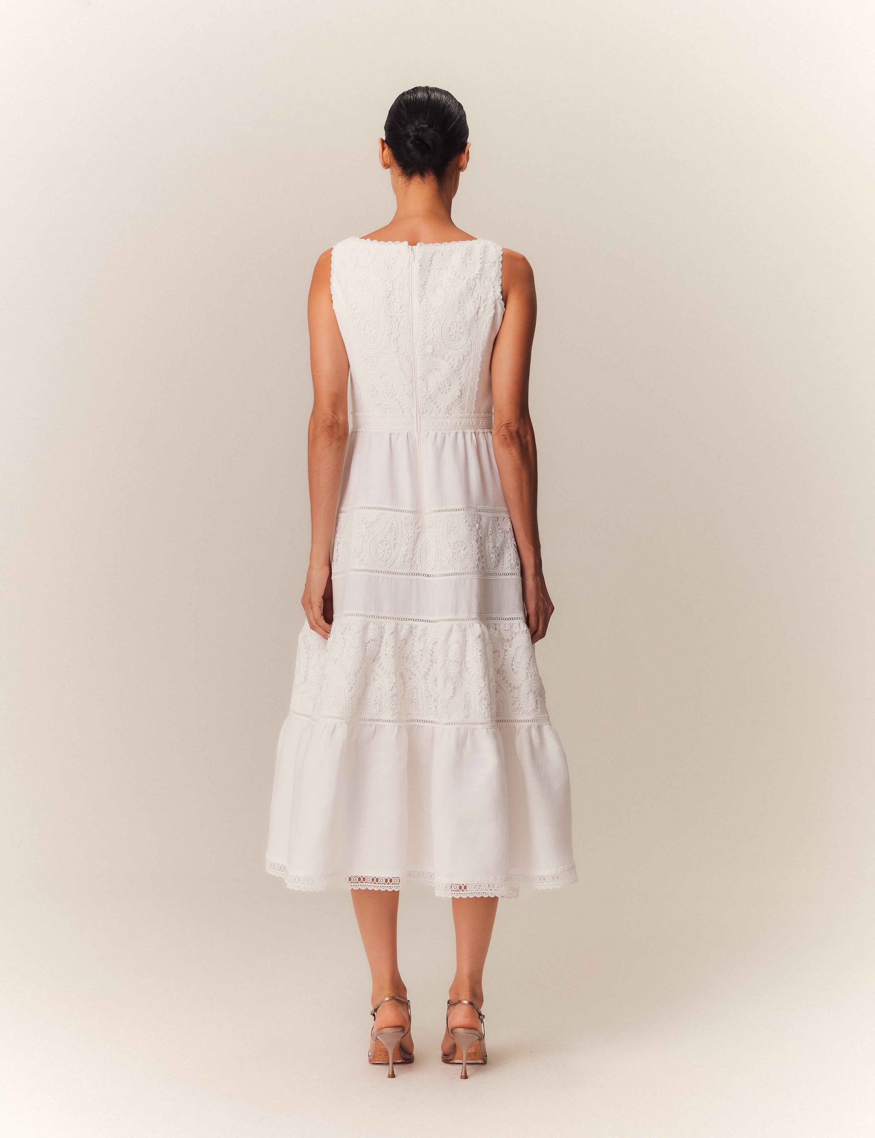 VESTIDO MIDI ALICIA OFF WHITE