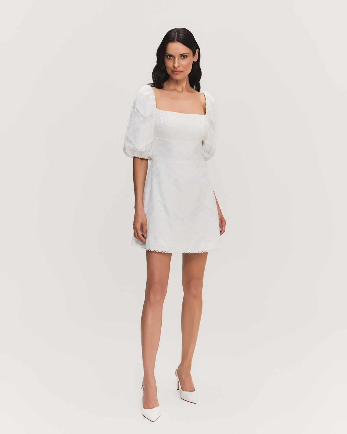 VESTIDO CURTO NANCY OFF WHITE
