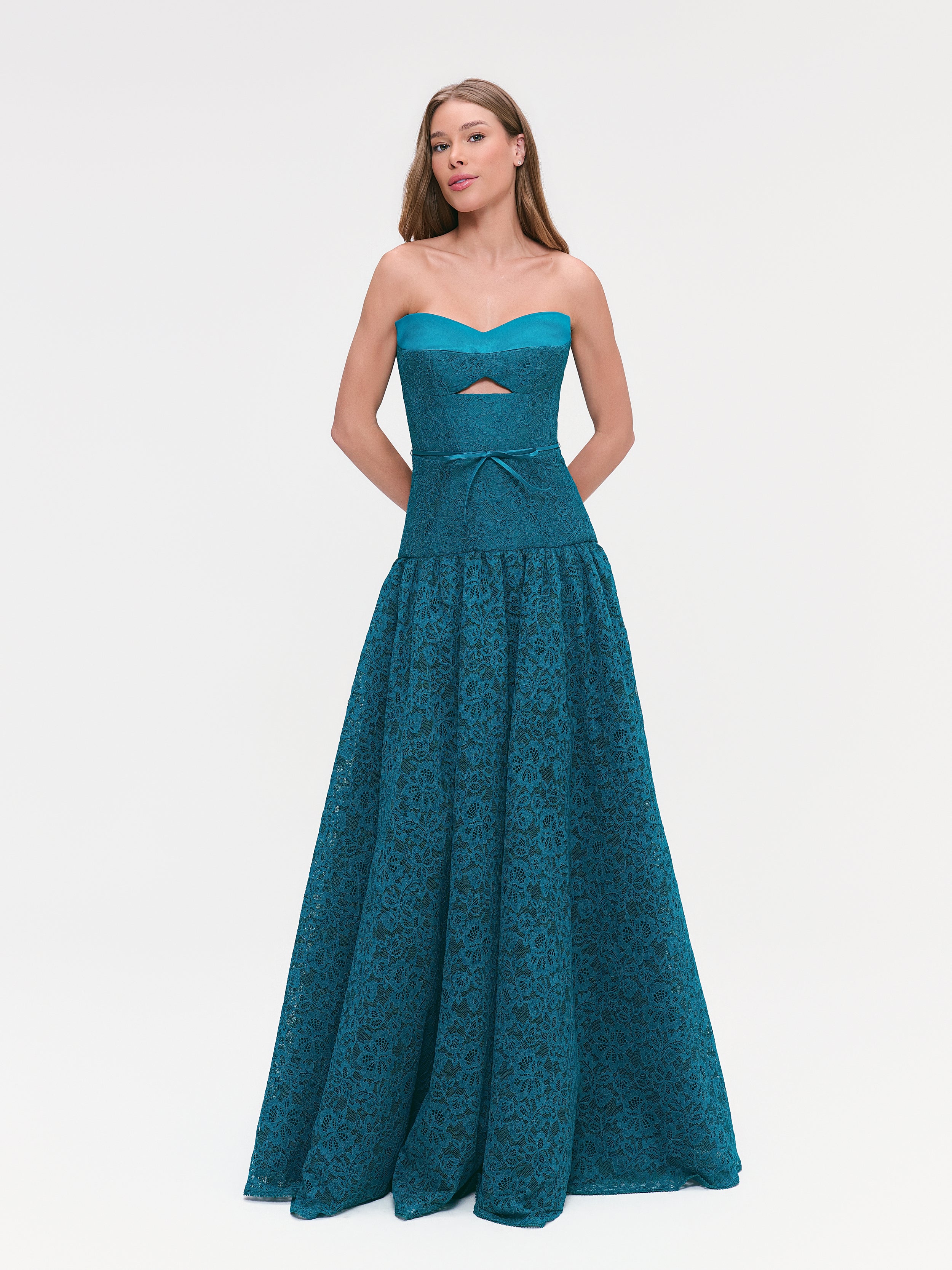 VESTIDO LONGO DYENNA AZUL SALINA