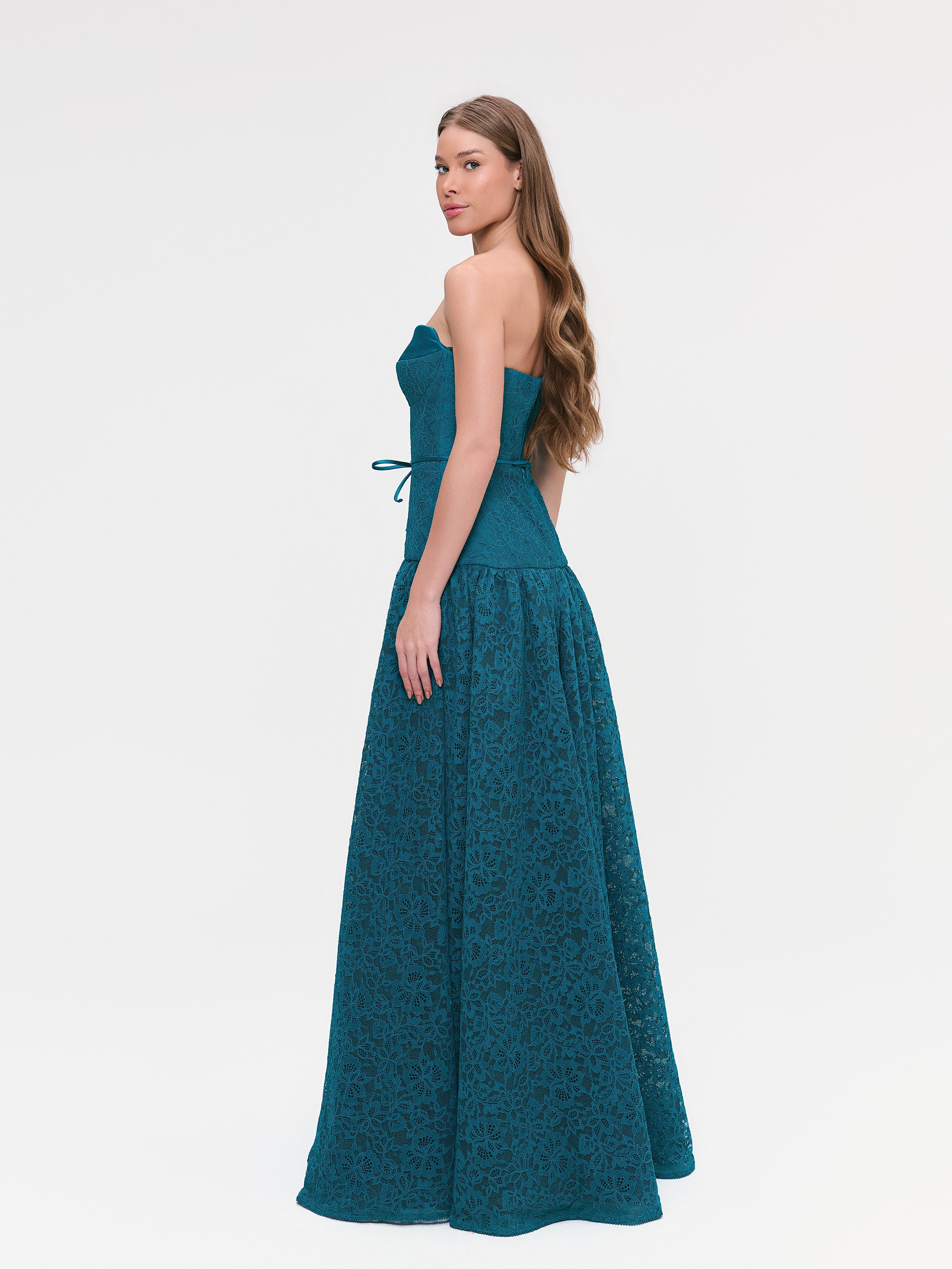 VESTIDO LONGO DYENNA AZUL SALINA
