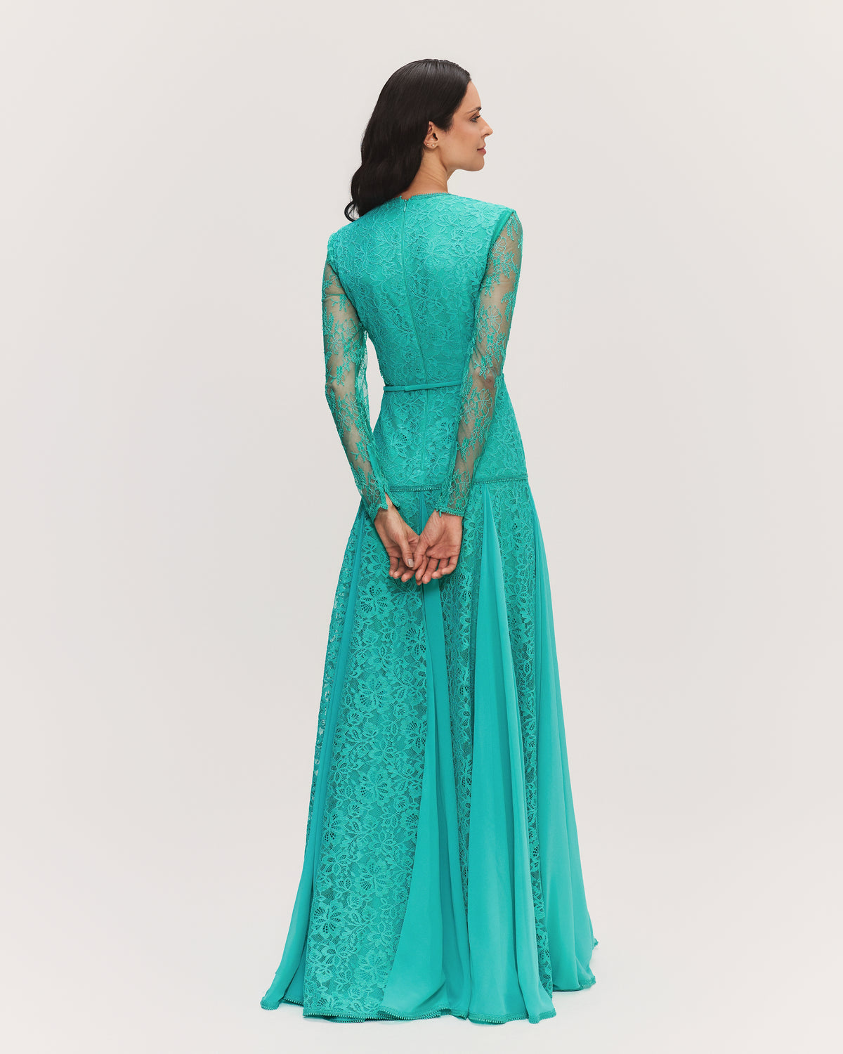 VESTIDO LONGO LARISSA VERDE AQUA