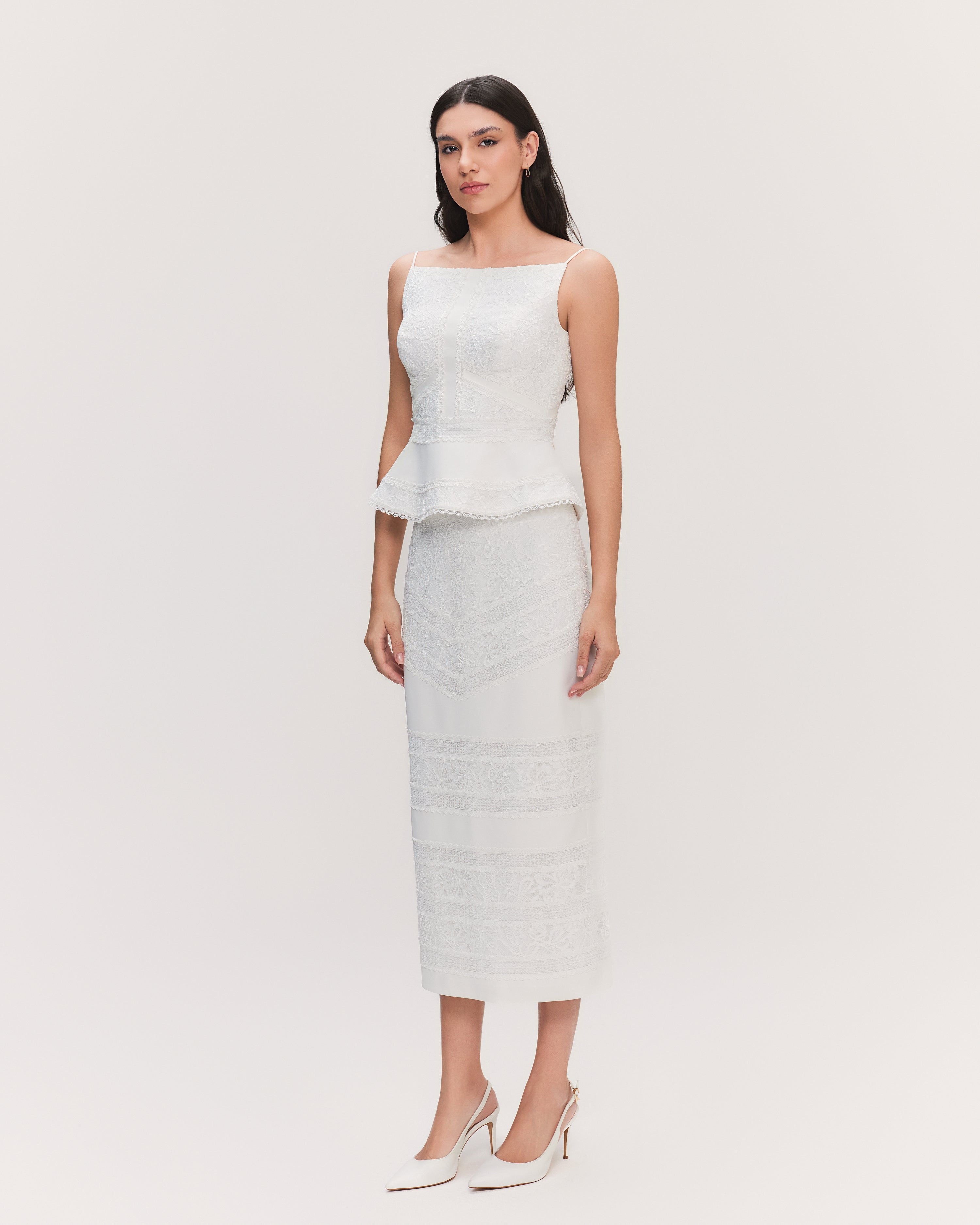 SAIA MIDI GIOVANA OFF WHITE