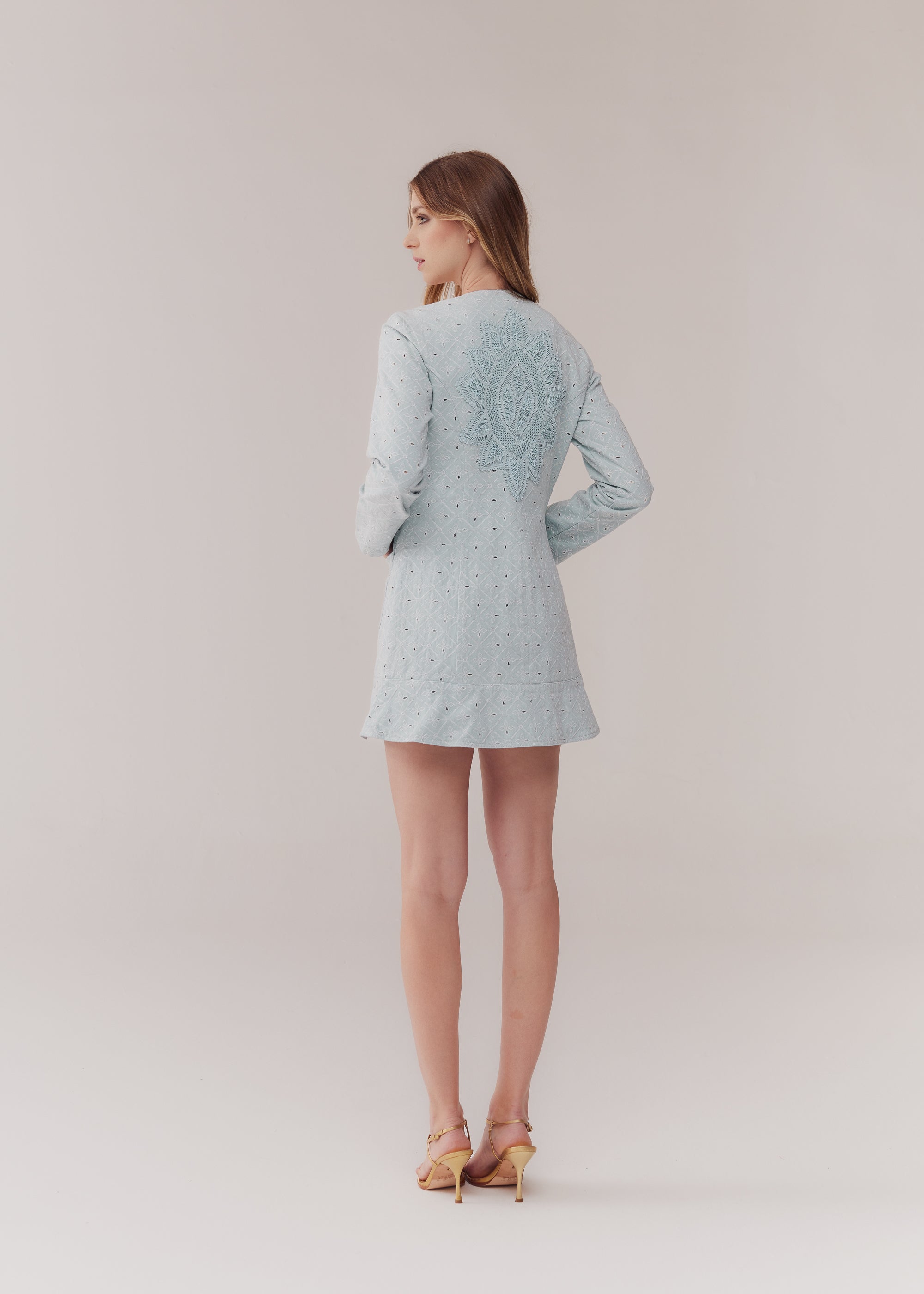VESTIDO CURTO HELOISA AZUL CERULEAN