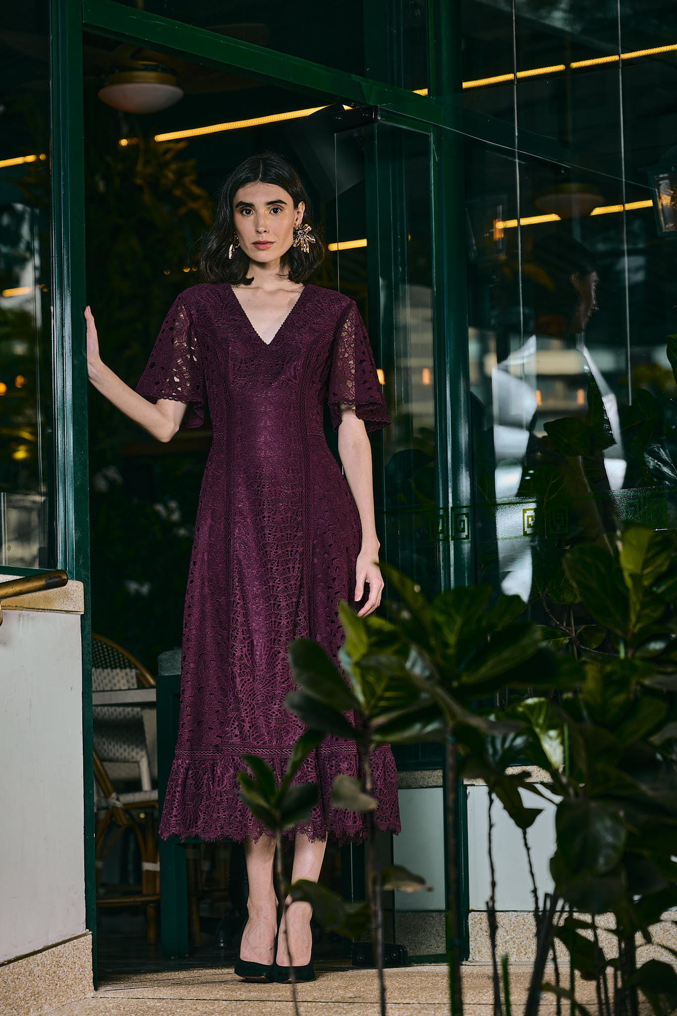 VESTIDO MIDI ALANA VINO