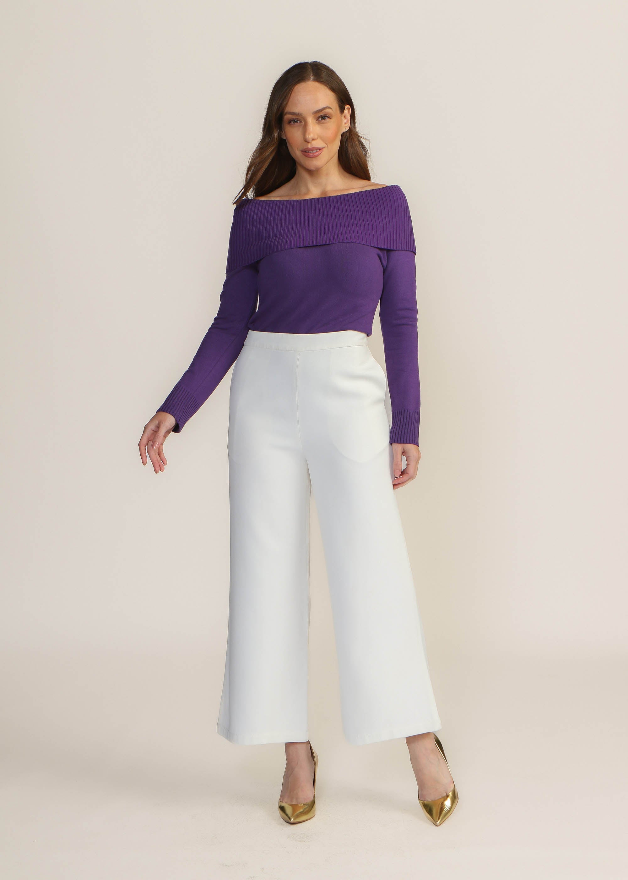 BLUSA TRICOT MONALISA ROXO ELIZABETH