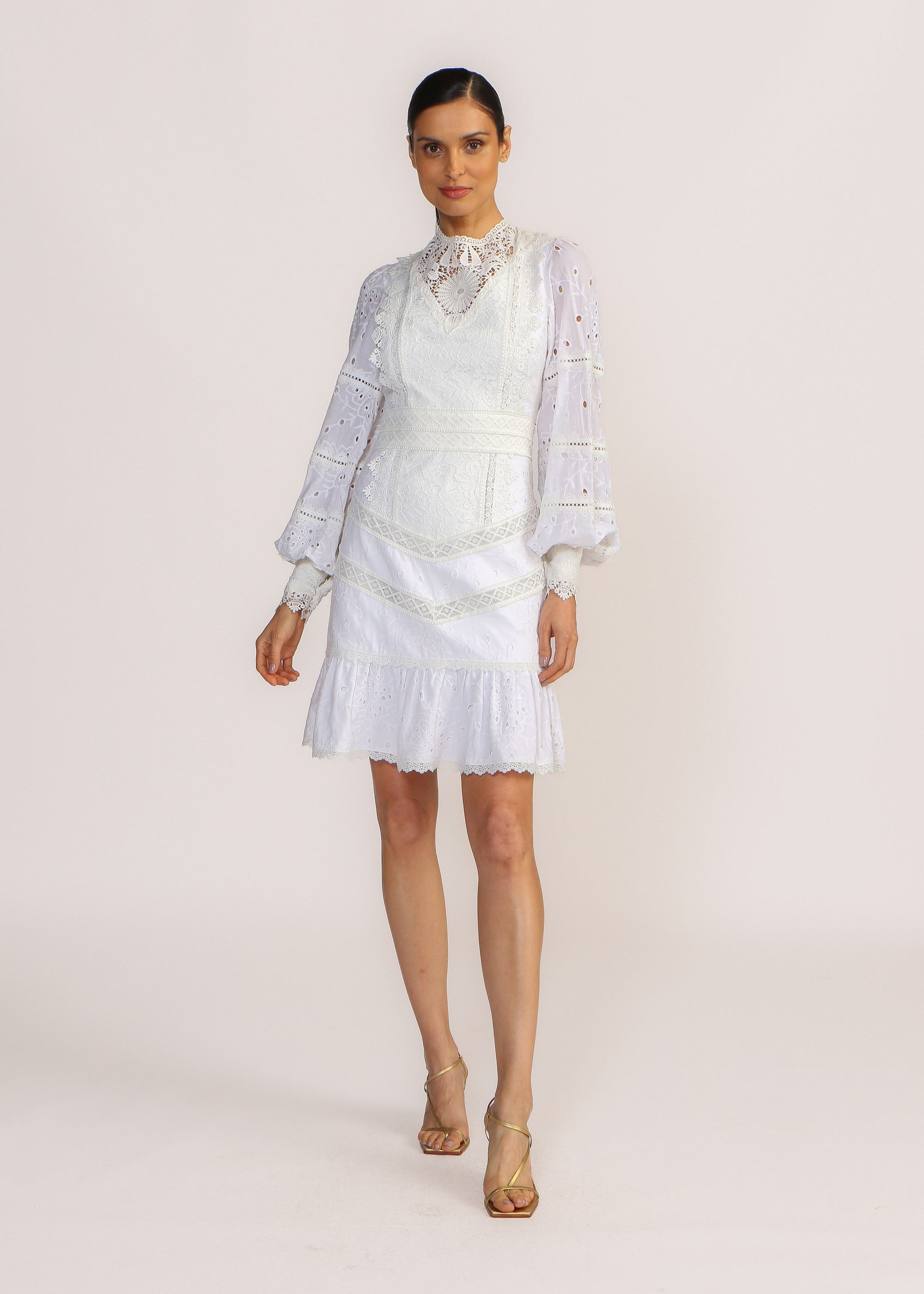 VESTIDO CURTO GLEICE OFF WHITE