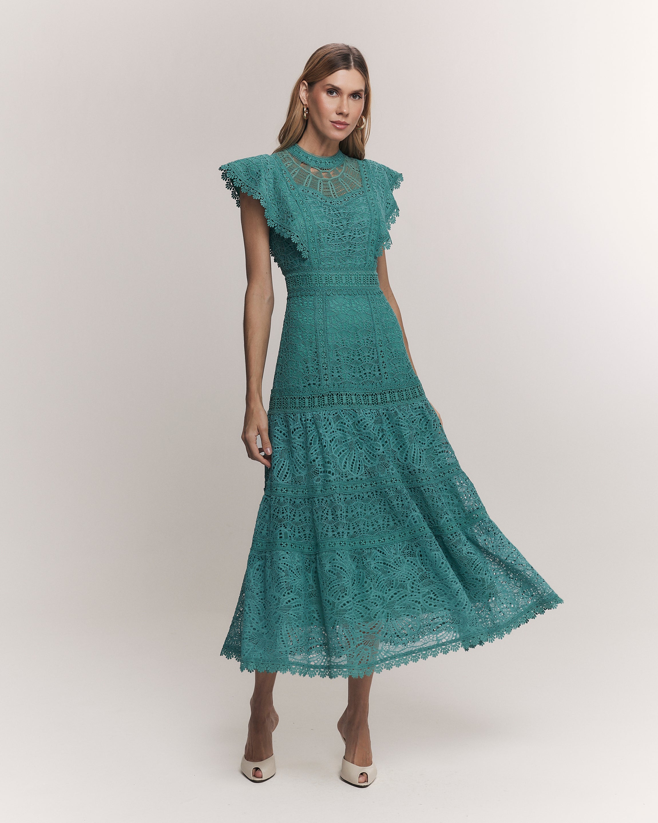 VESTIDO MIDI IARA VERDE ALGA