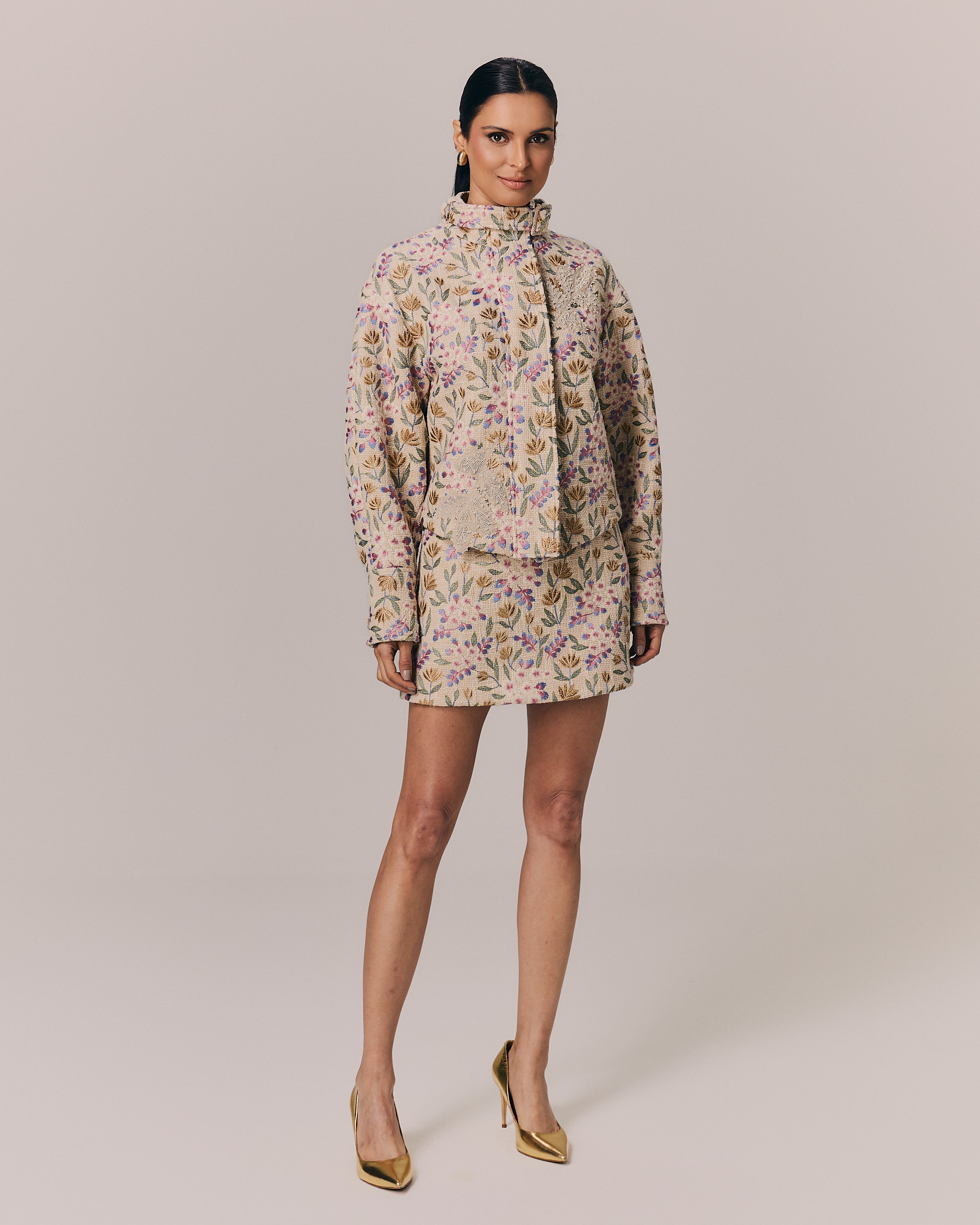 JAQUETA LUXEMBURGO BORDADO JARDIM