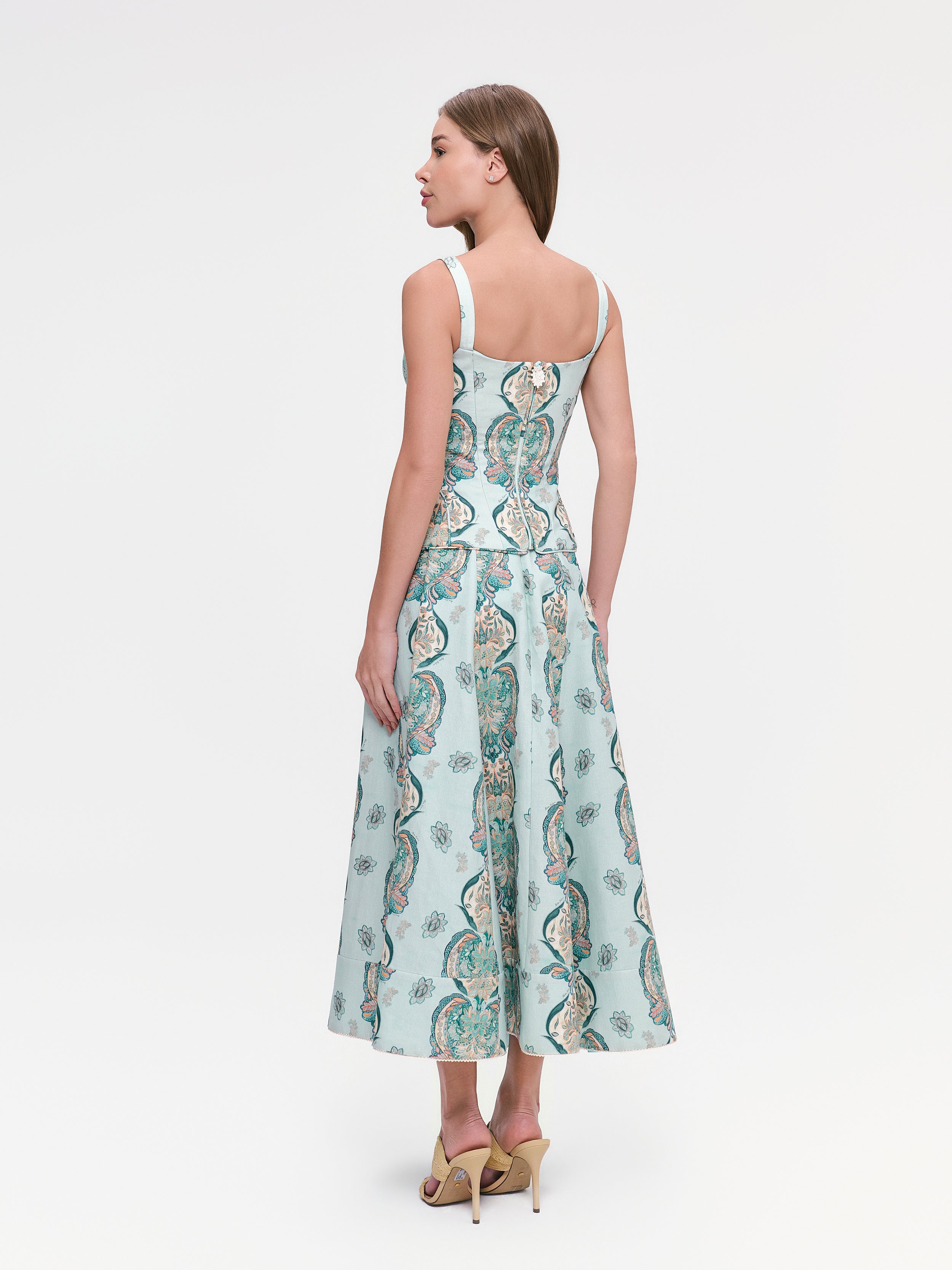 SAIA MIDI FLAVIA ESTAMPA FLOR DE LOTTUS